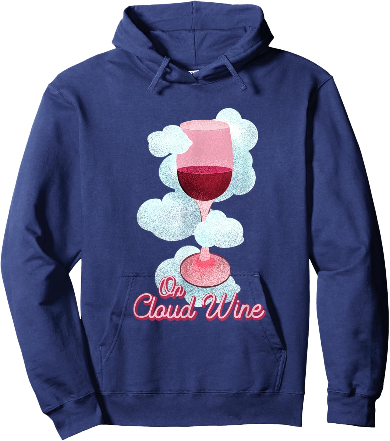 On Cloud Wine - Cute for Wine Lovers Hoodie - Hoodie | Navy