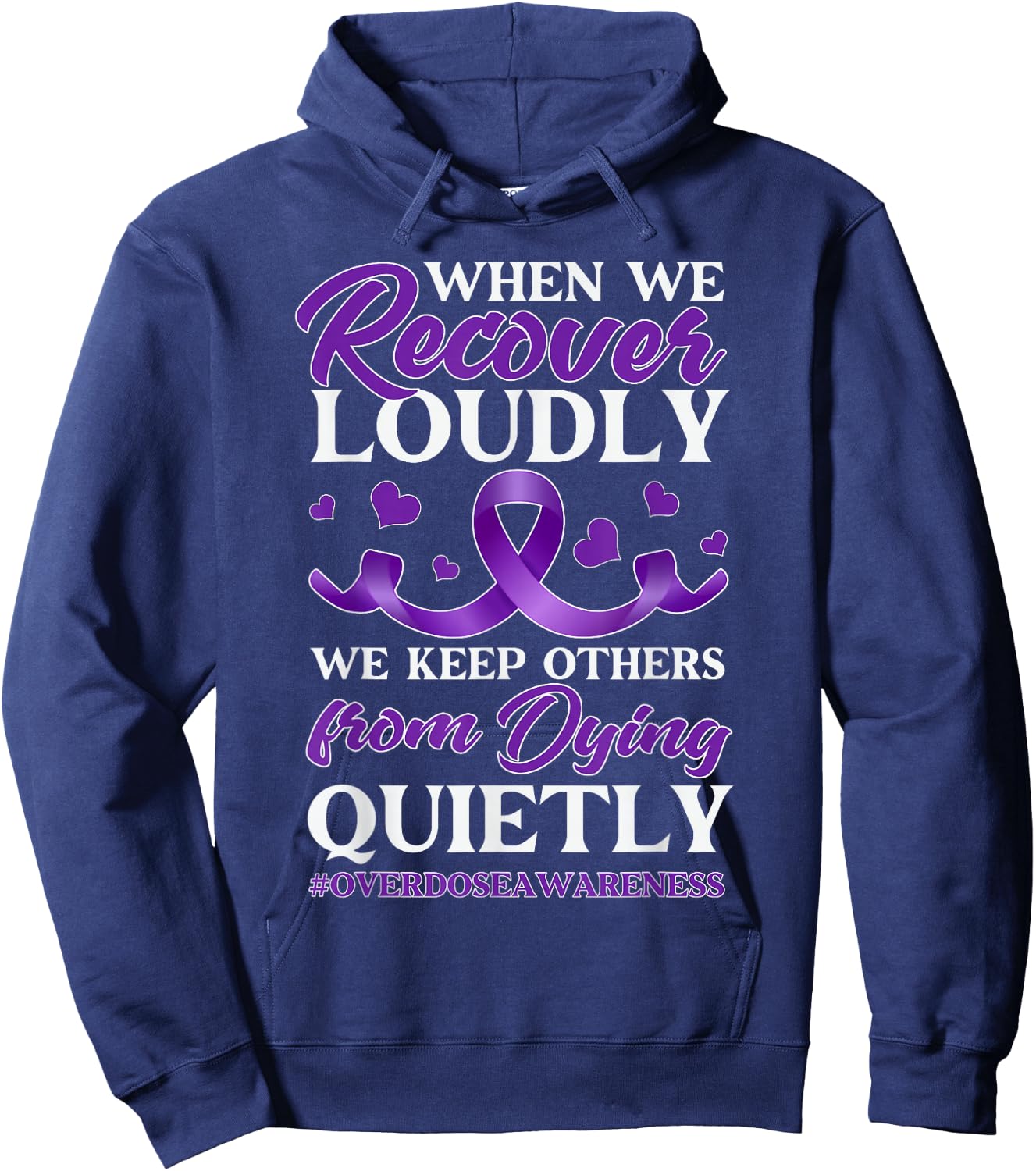 Overdose Awareness Day Hoodie - Hoodie | Navy