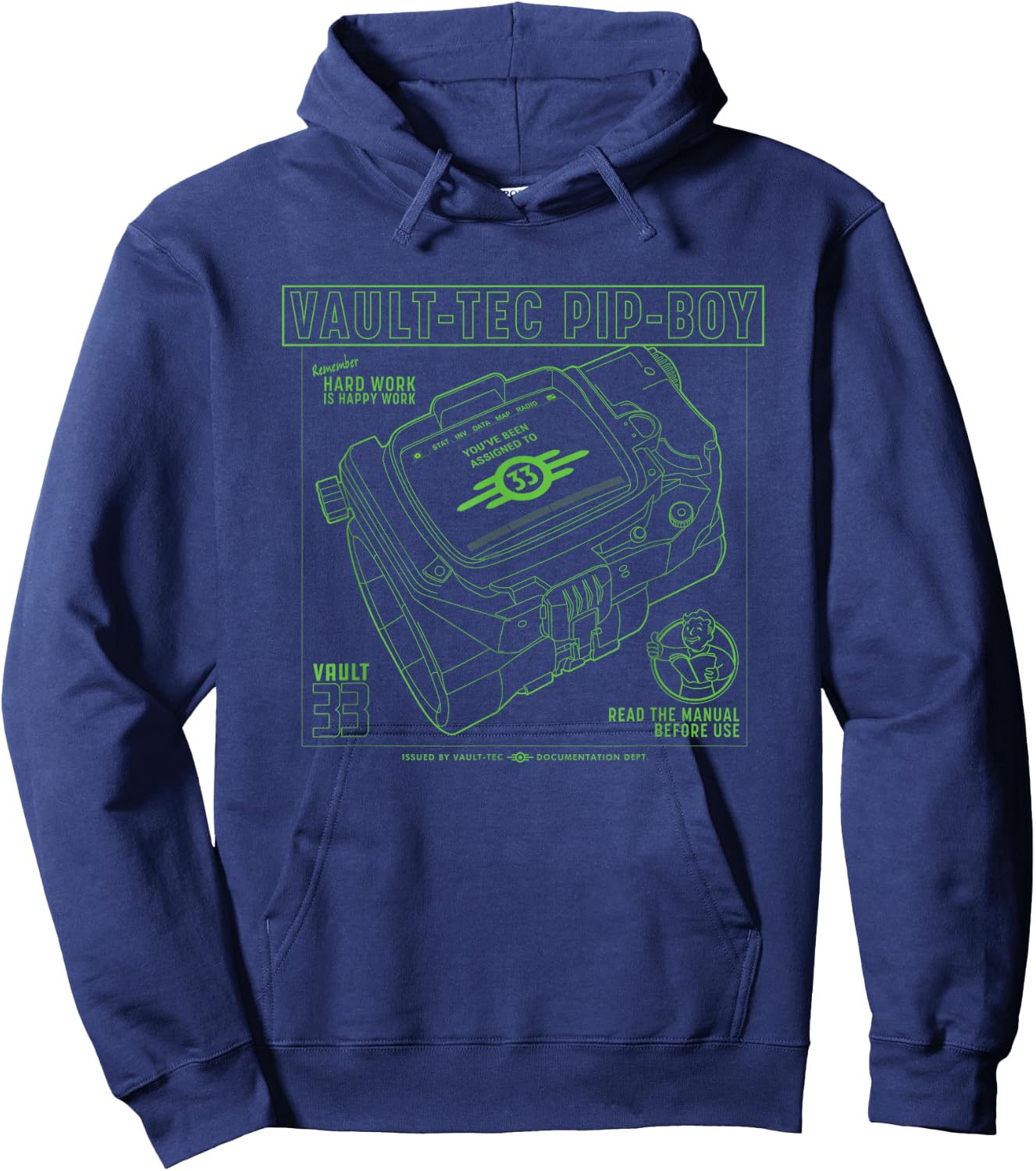 Fallout - Vault-Tec Pip-Boy Hoodie - Hoodie | Navy