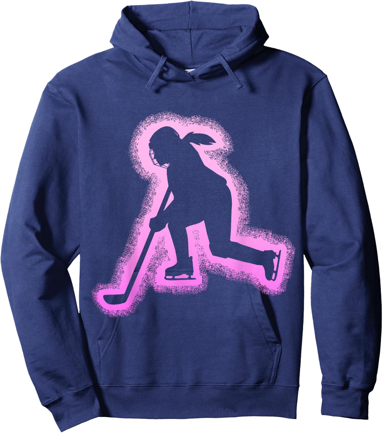 Ice hockey player and girls Hoodie - Hoodie | Navy