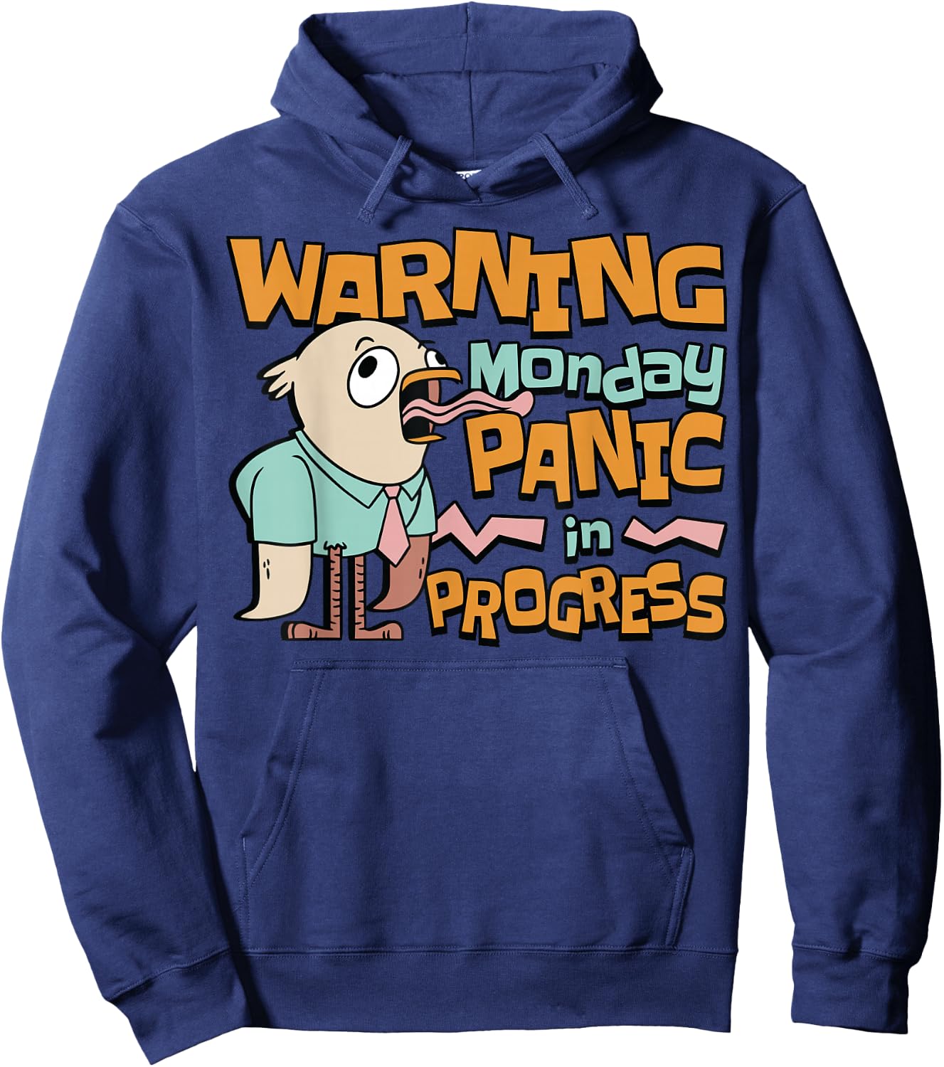 Monday Panic Humorous Hoodie - Hoodie | Navy