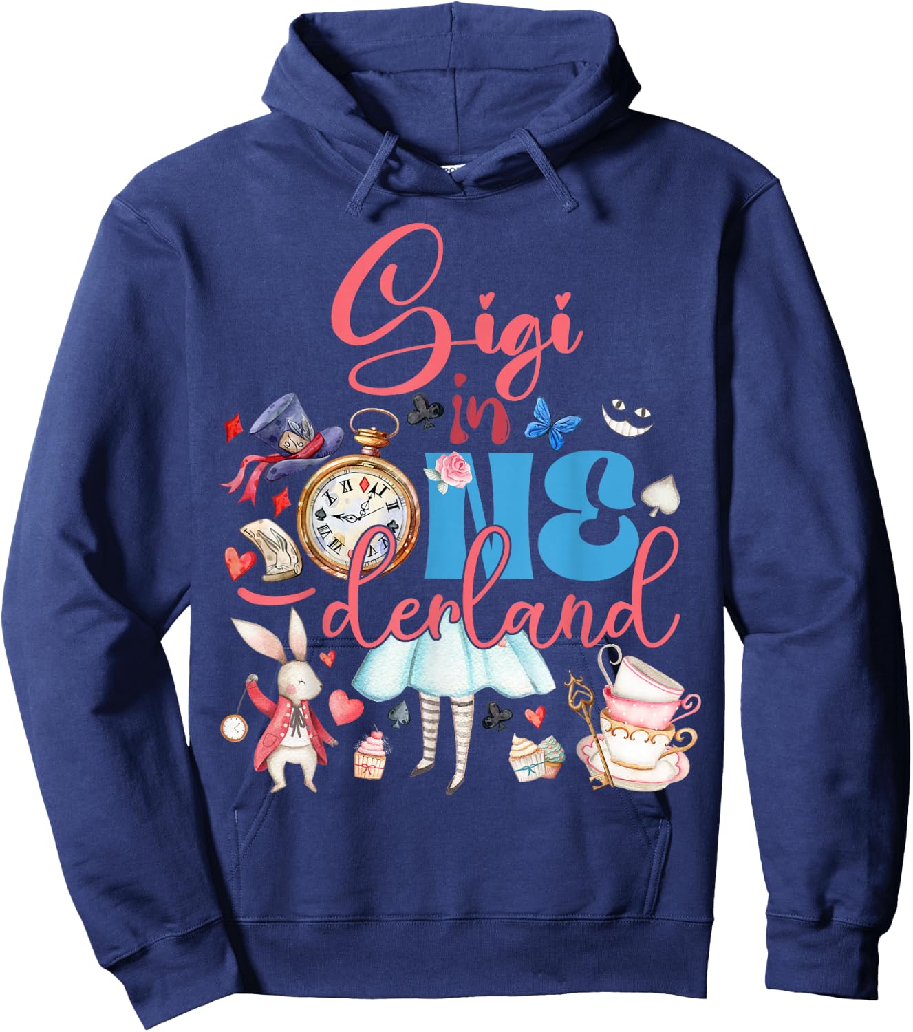Alice Gigi in ONEderland Birthday Family Hoodie - Hoodie | Navy