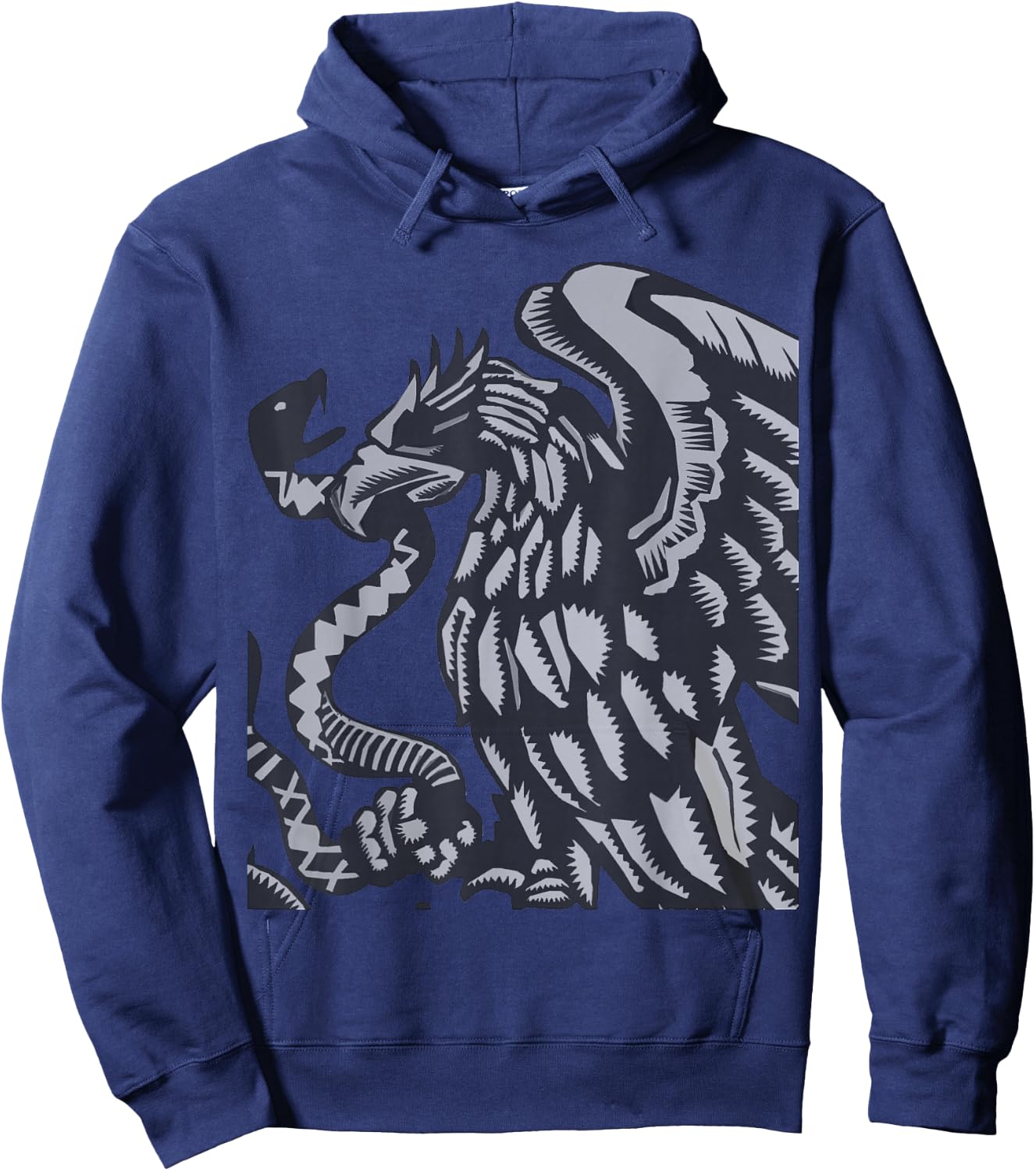Mexican Flag Eagle Shield Aguila Hoodie - Hoodie | Navy