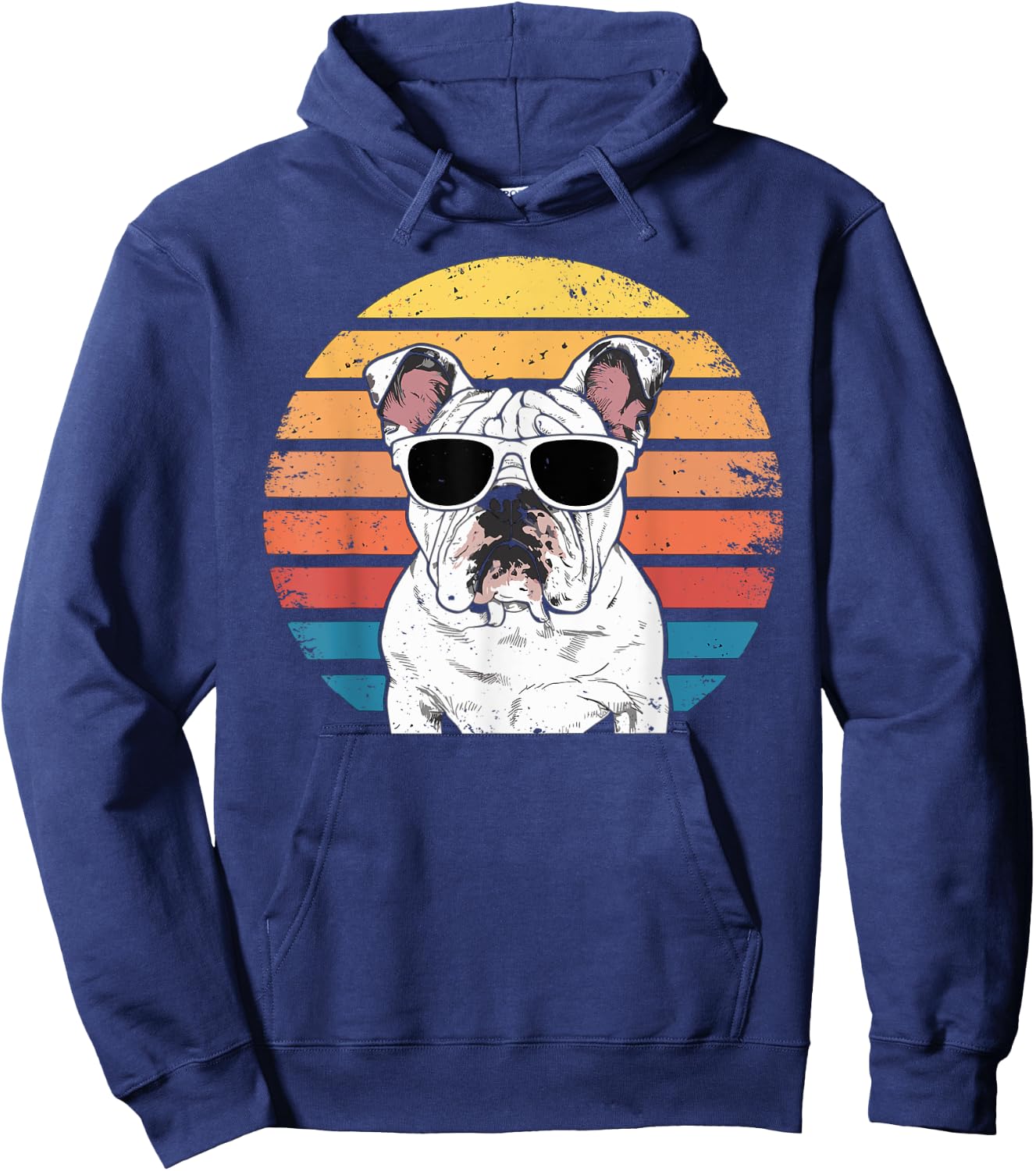 Vintage English Bulldog Hoodie - Hoodie | Navy