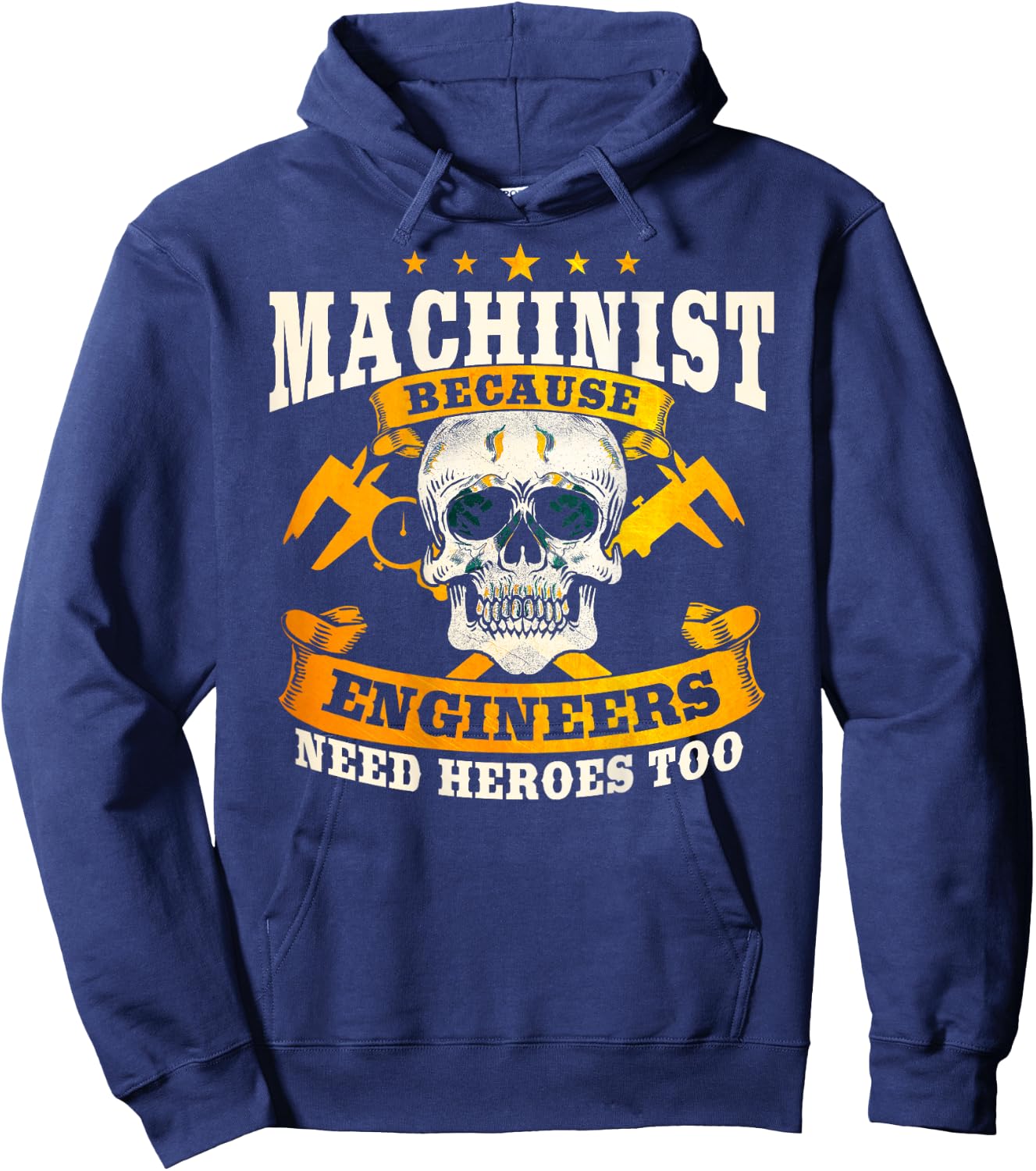 Machinist Gifts Design On Back Of Clothing Hoodie - Hoodie | Navy
