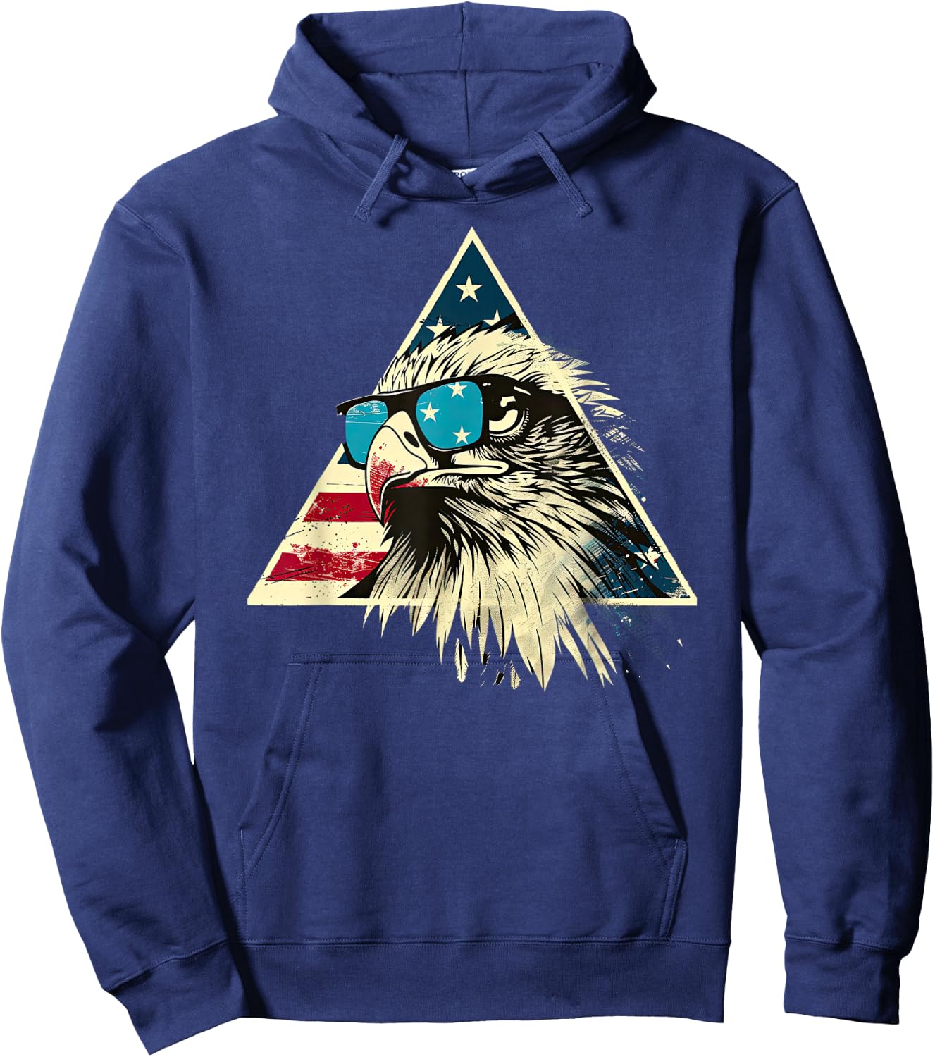 American Bald Eagle, American Flag, Cool Hoodie - Hoodie | Navy