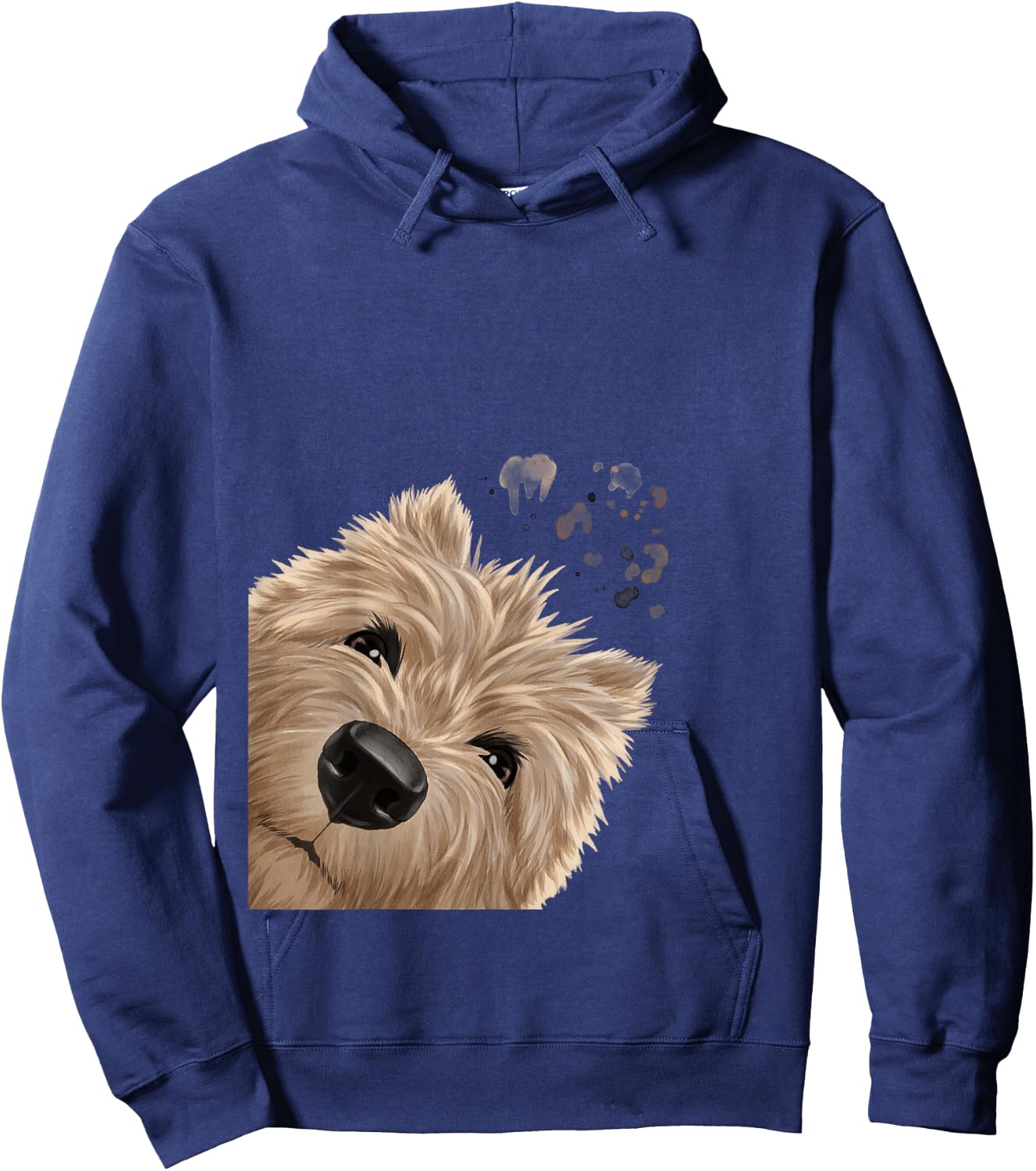 Funny Curious Dog Cairn Terrier Hoodie - Hoodie | Navy