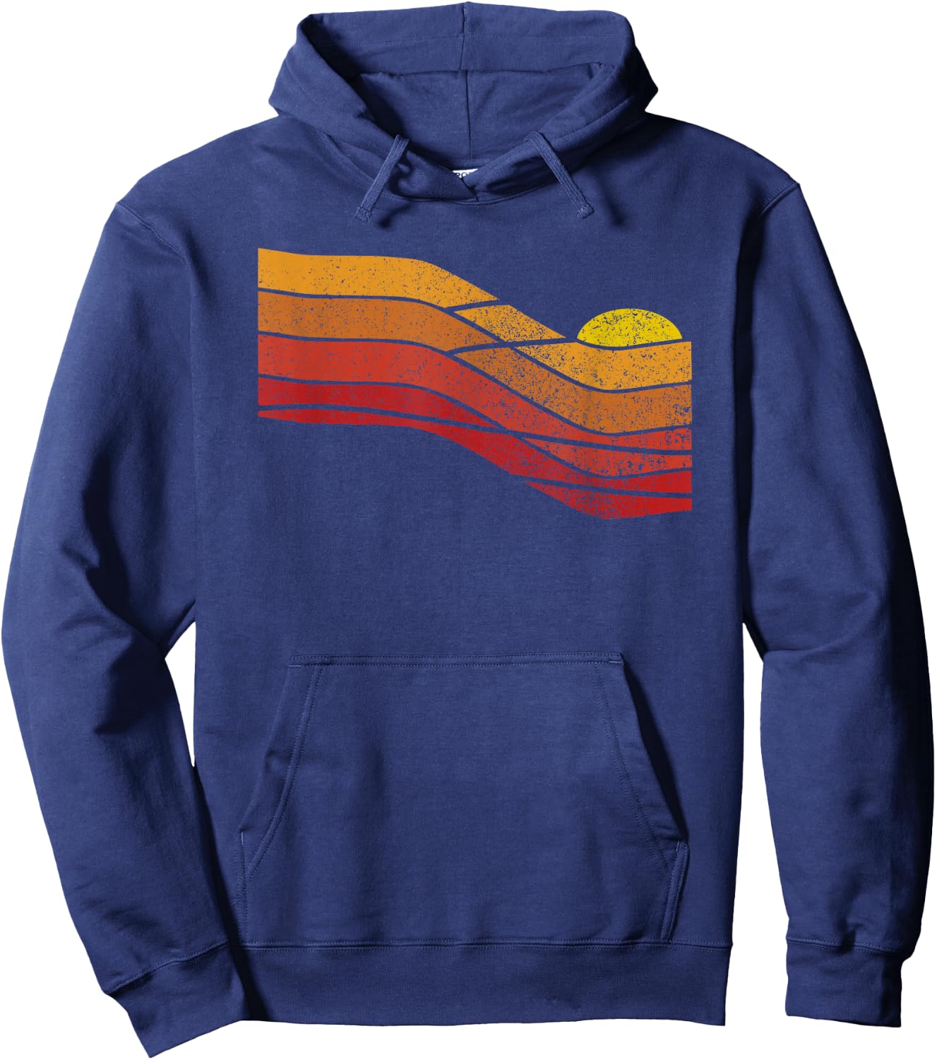 Retro Vintage 70s Retro Sunset Hoodie - Hoodie | Navy