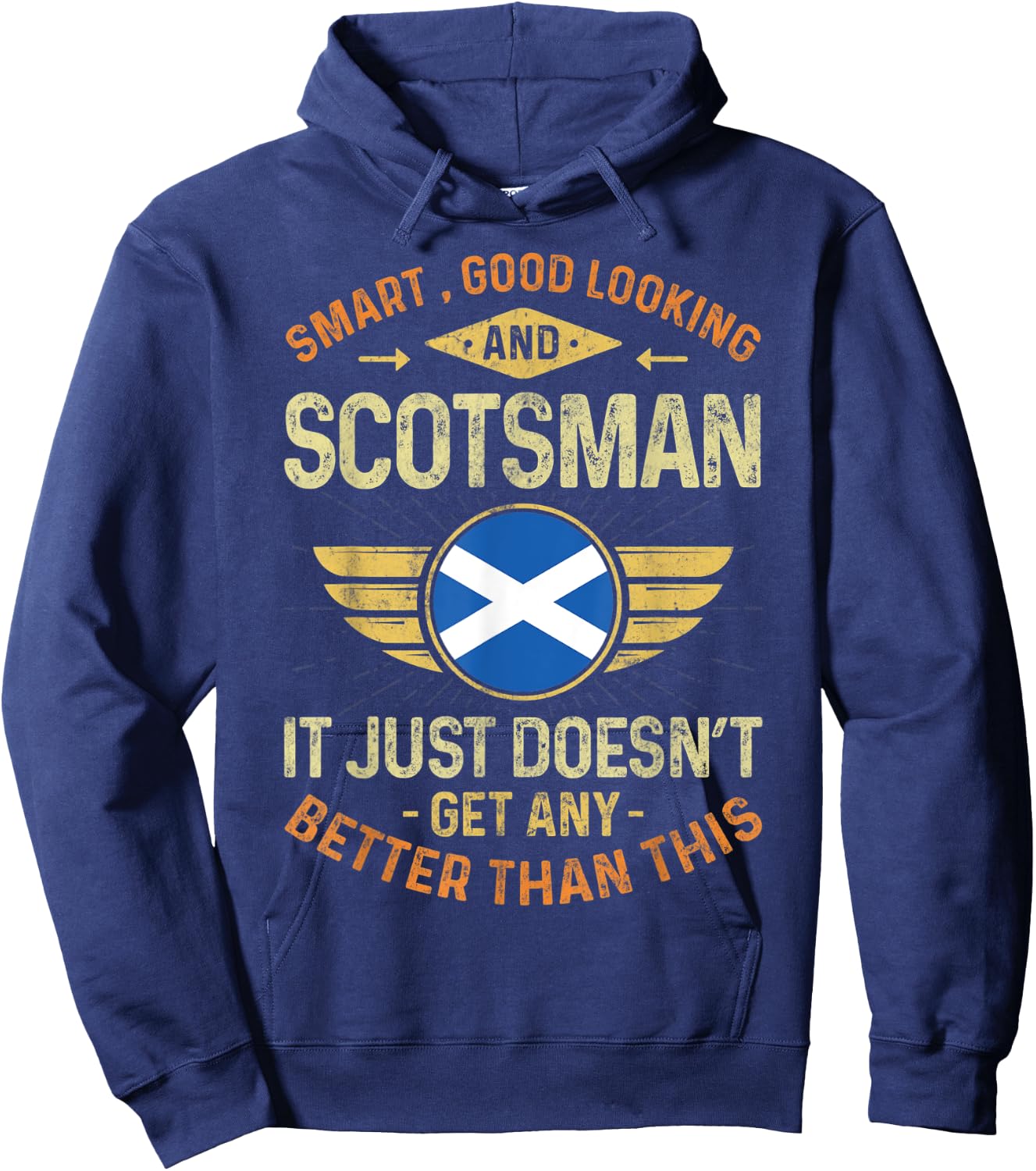 Scotland Flag Proud Scotsmen Men & Women Hoodie - Hoodie | Navy