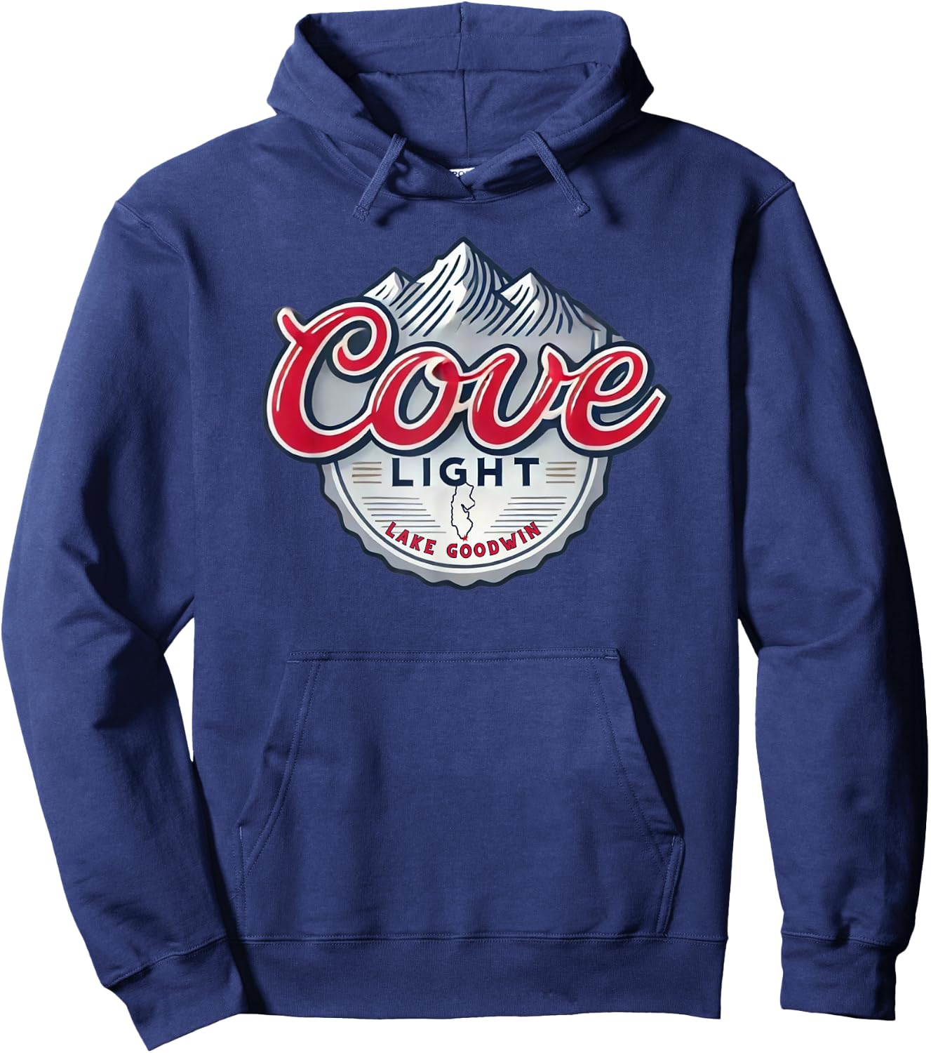 Cove Light, Lake Goodwin Washington Hoodie - Hoodie | Navy