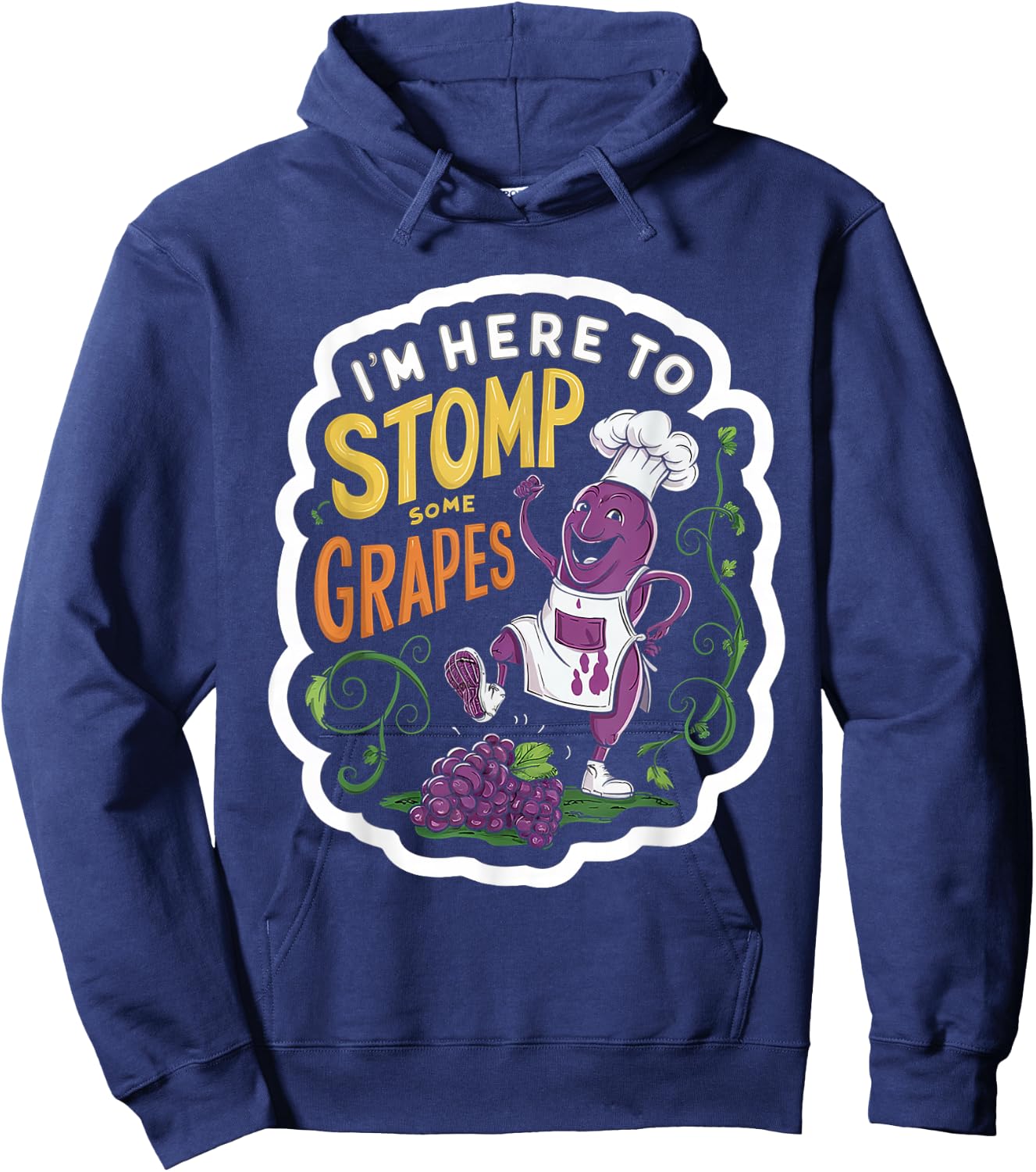 I'm Here To Stomp Some Grapes Hoodie - Hoodie | Navy