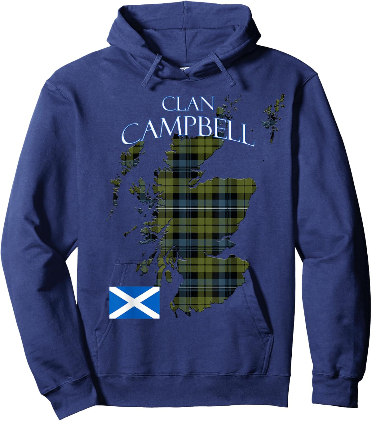 Campbell Scottish Clan Tartan Scotland Hoodie - Hoodie | Navy
