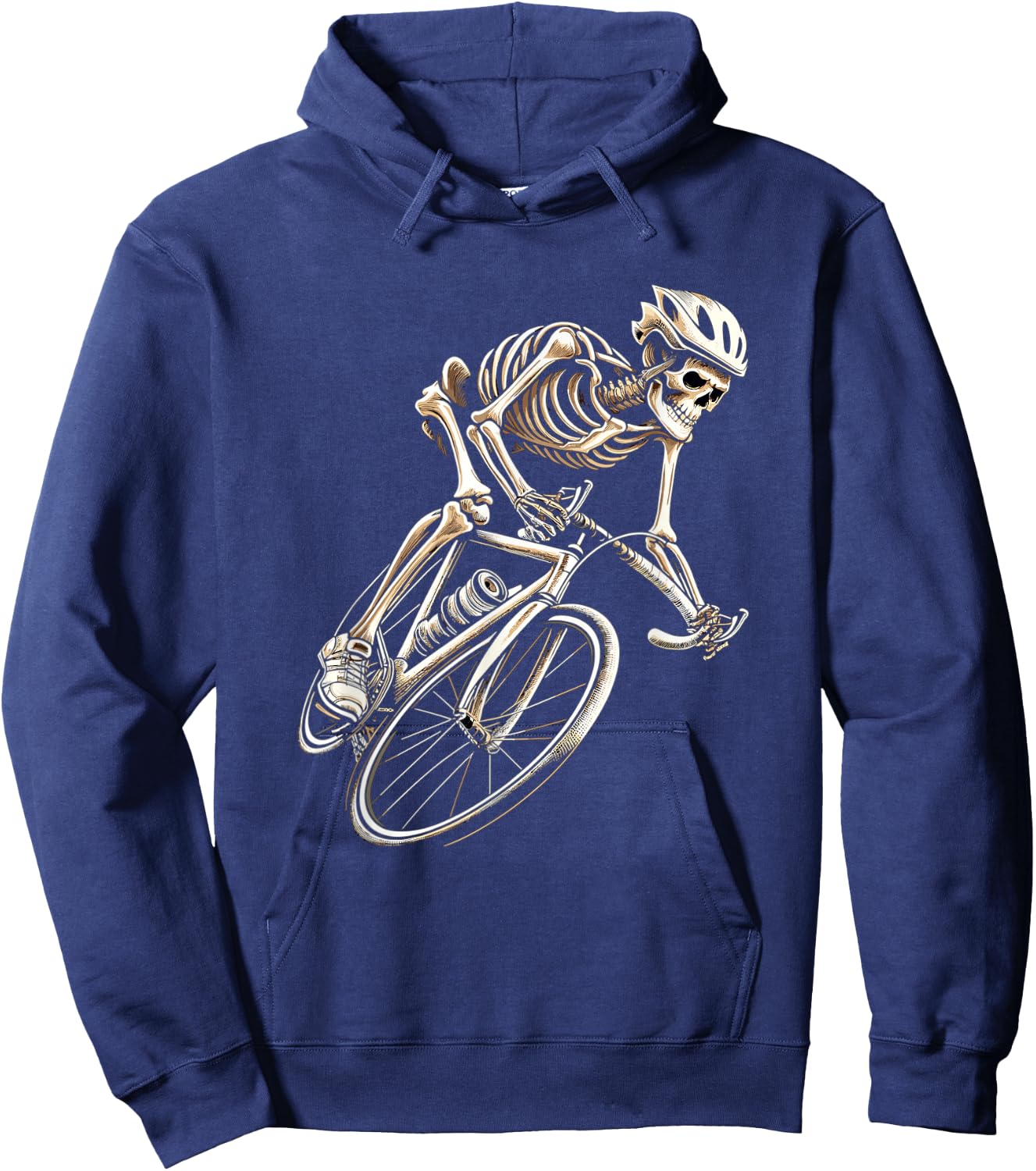 Skeleton Cycling Bike Halloween Bicycle Biking Hoodie - Hoodie | Navy