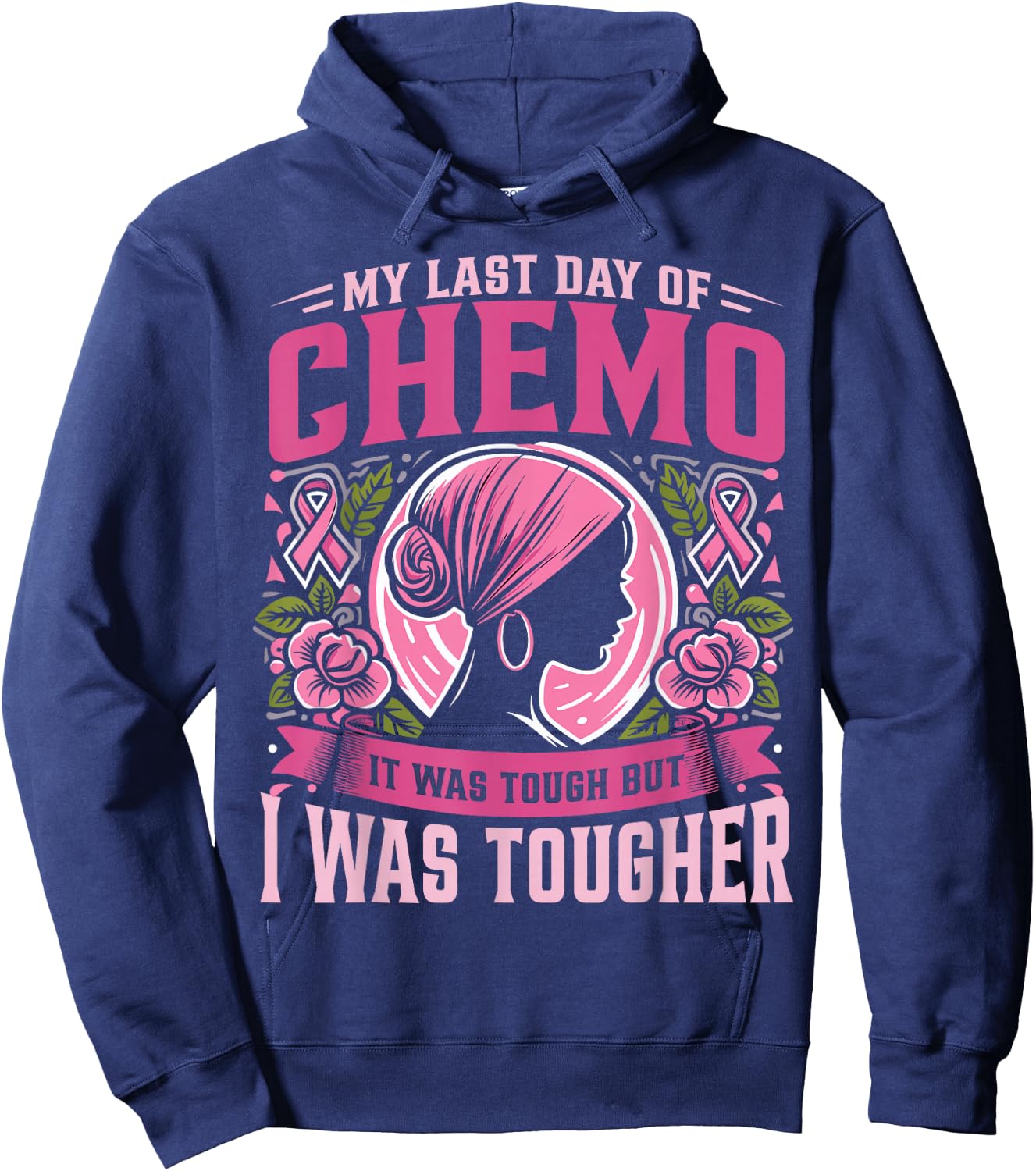 My Last Day Of Chemo Breast Cancer Survivor Hoodie - Hoodie | Navy