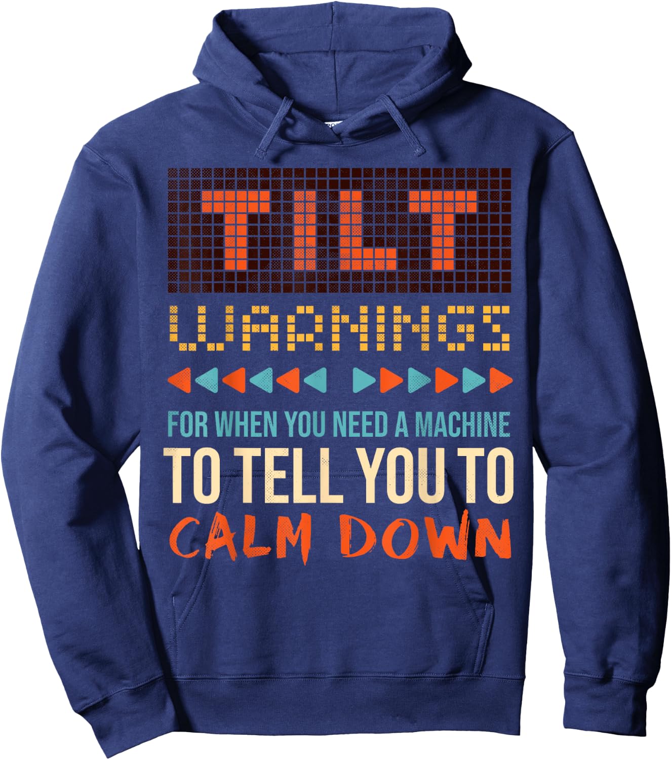 Sarcastic Funny Pinball Tilt Warnings Hoodie - Hoodie | Navy