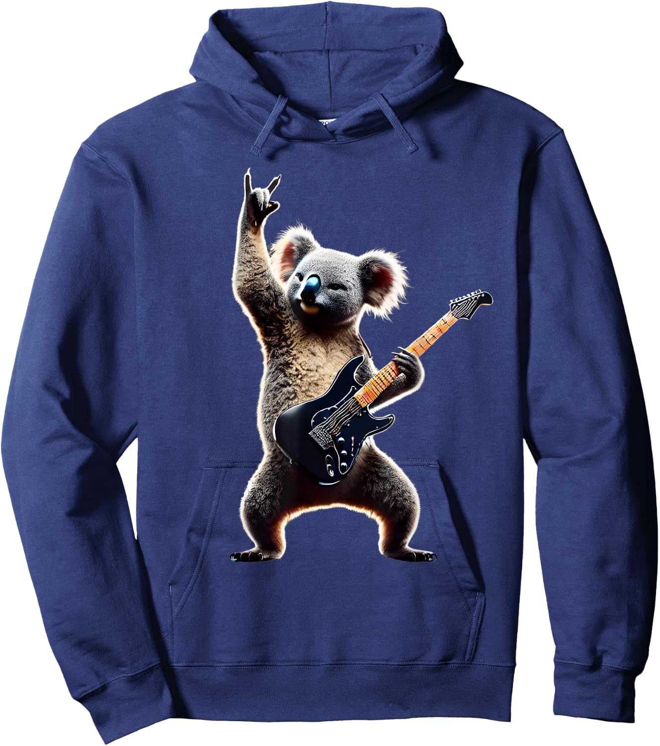 Rock Koala With Electric Guitar Music Koalas Hoodie - Hoodie | Navy