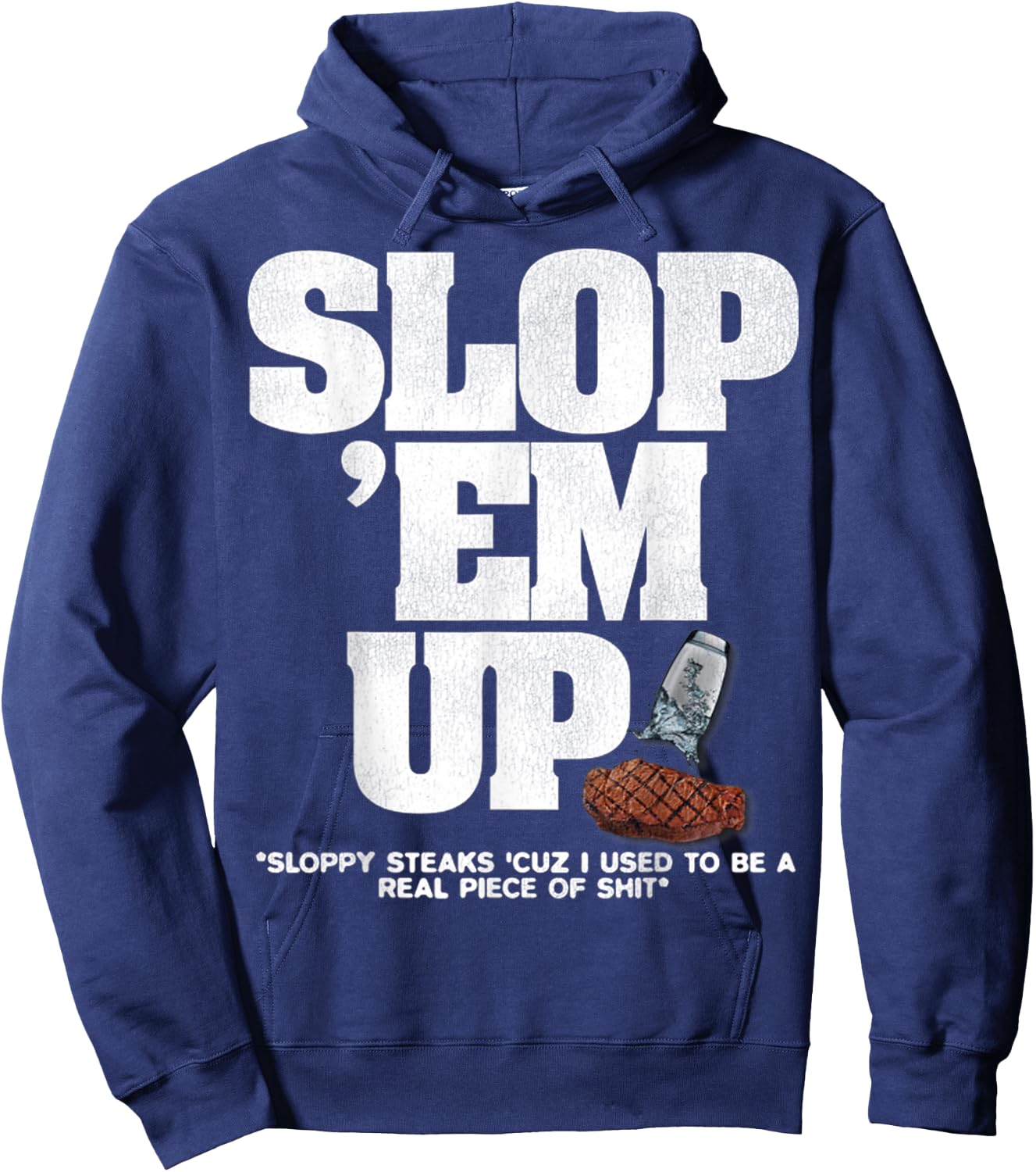 Vintage Sloppy Steaks I Think You Should Leave Hoodie - Hoodie | Navy
