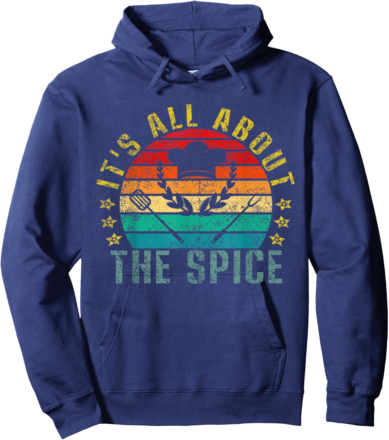 It's All About the Spice Funny Retro Hoodie - Hoodie | Navy
