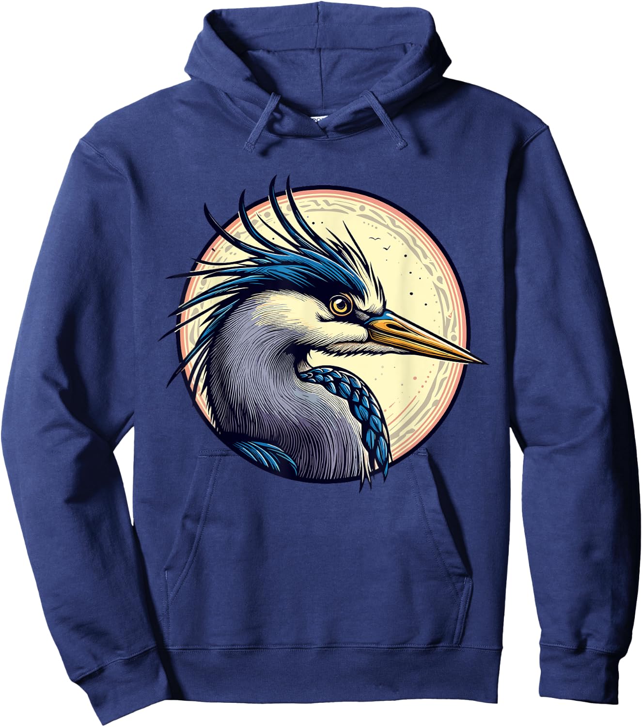 Great Blue Heron Hoodie - Hoodie | Navy