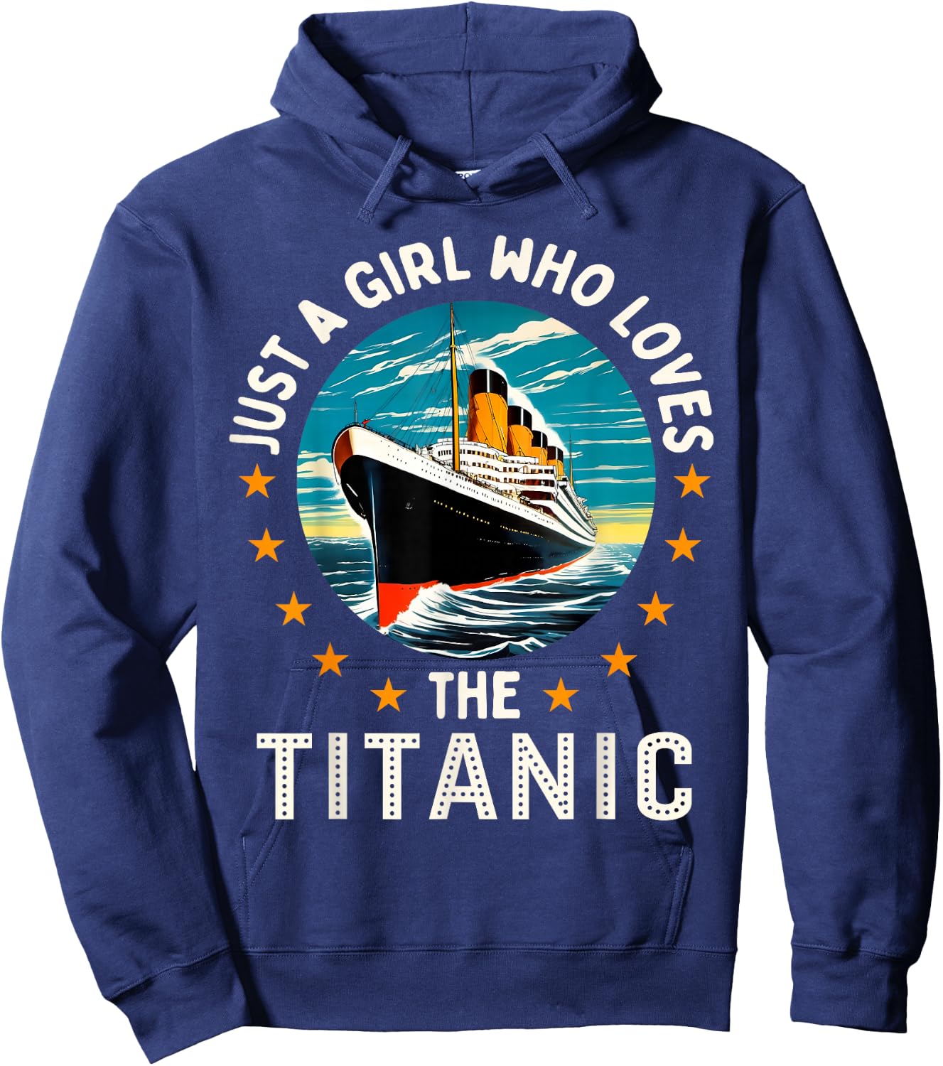 A Girl Who Loves the RMS Titanic Girls Hoodie - Hoodie | Navy