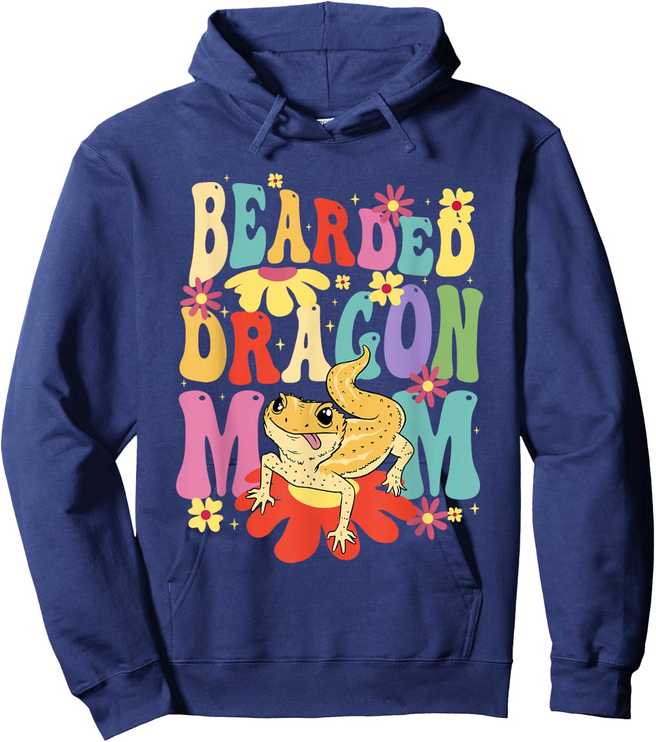 Bearded Dragon Beardie Mom Funny Bearded Dragon Hoodie - Hoodie | Navy