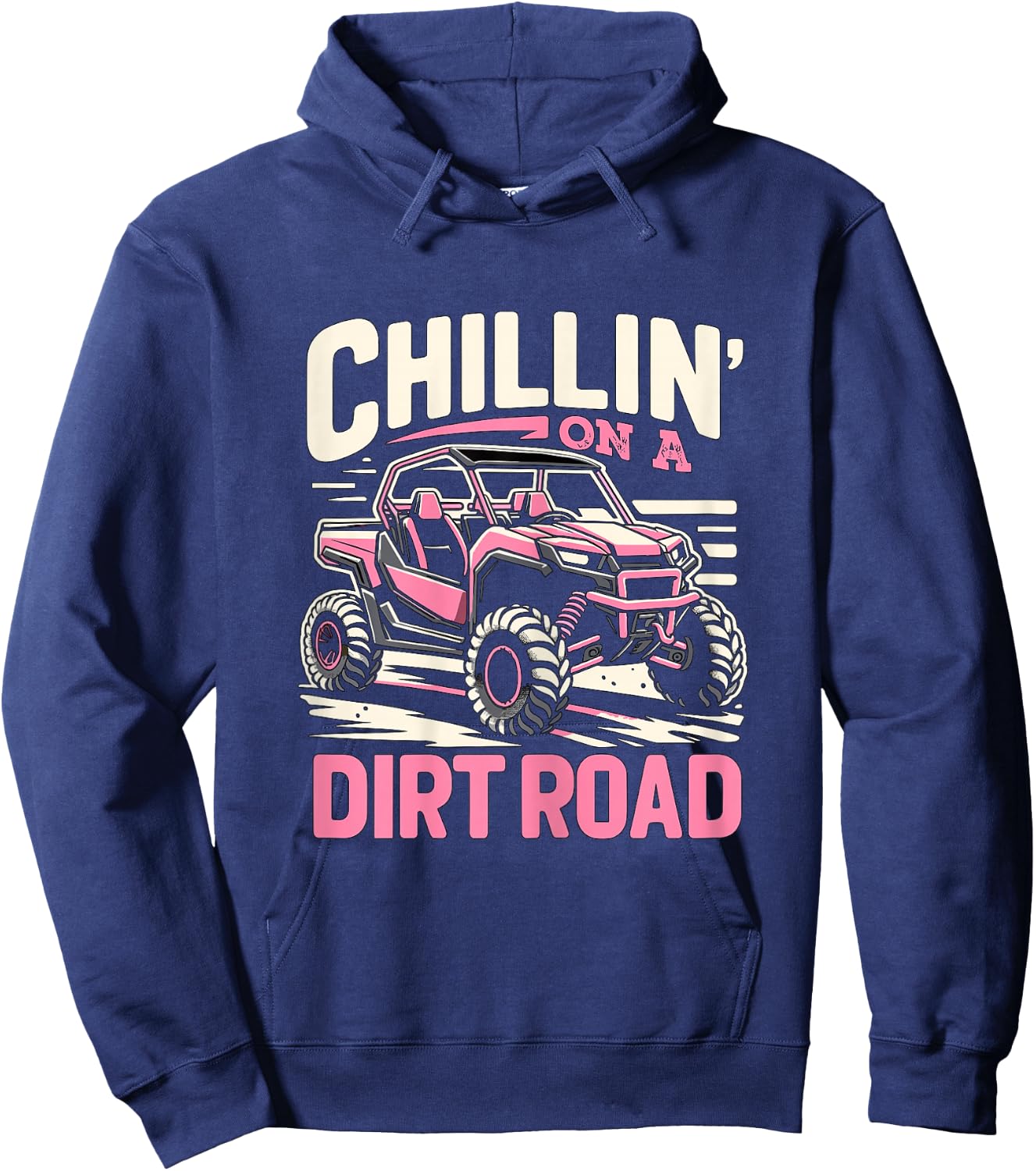 UTV Chilling on a Dirt Road SXS Side By Side Hoodie - Hoodie | Navy