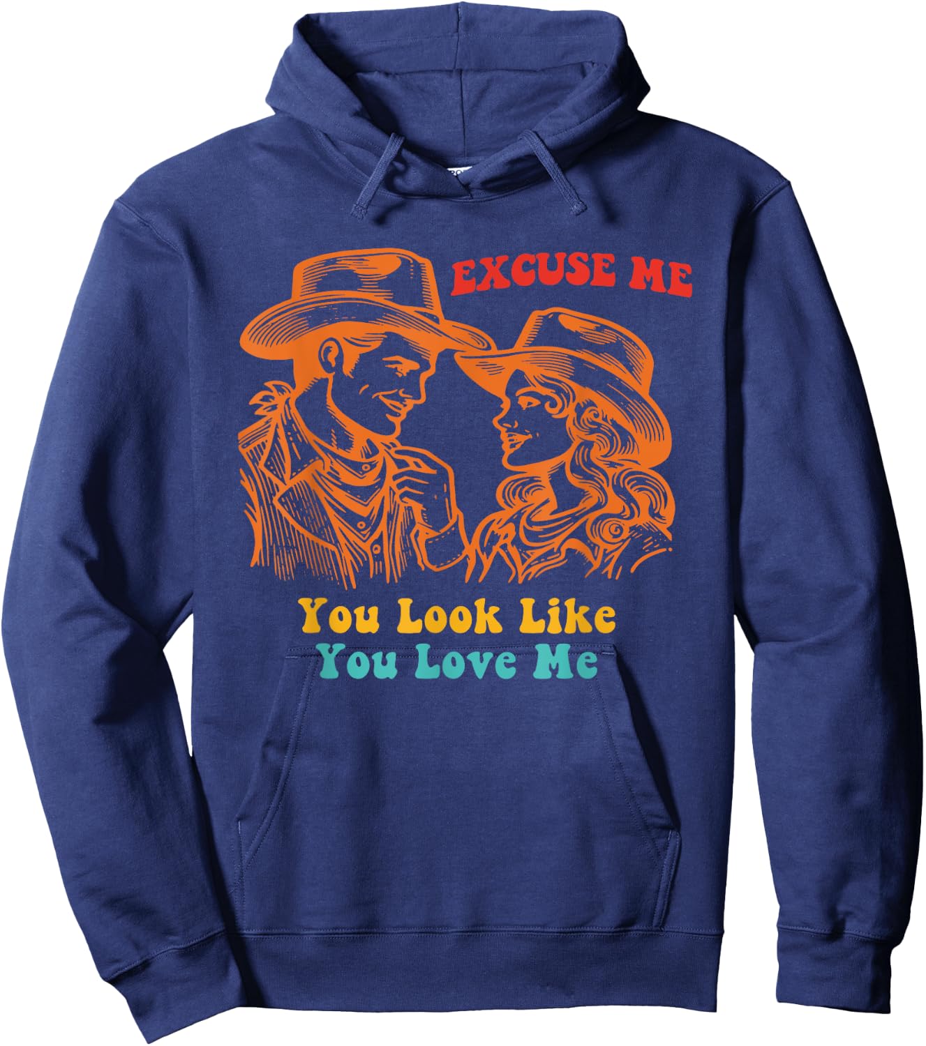 Excuse Me You Look Like You Love M.e Apparel Hoodie - Hoodie | Navy