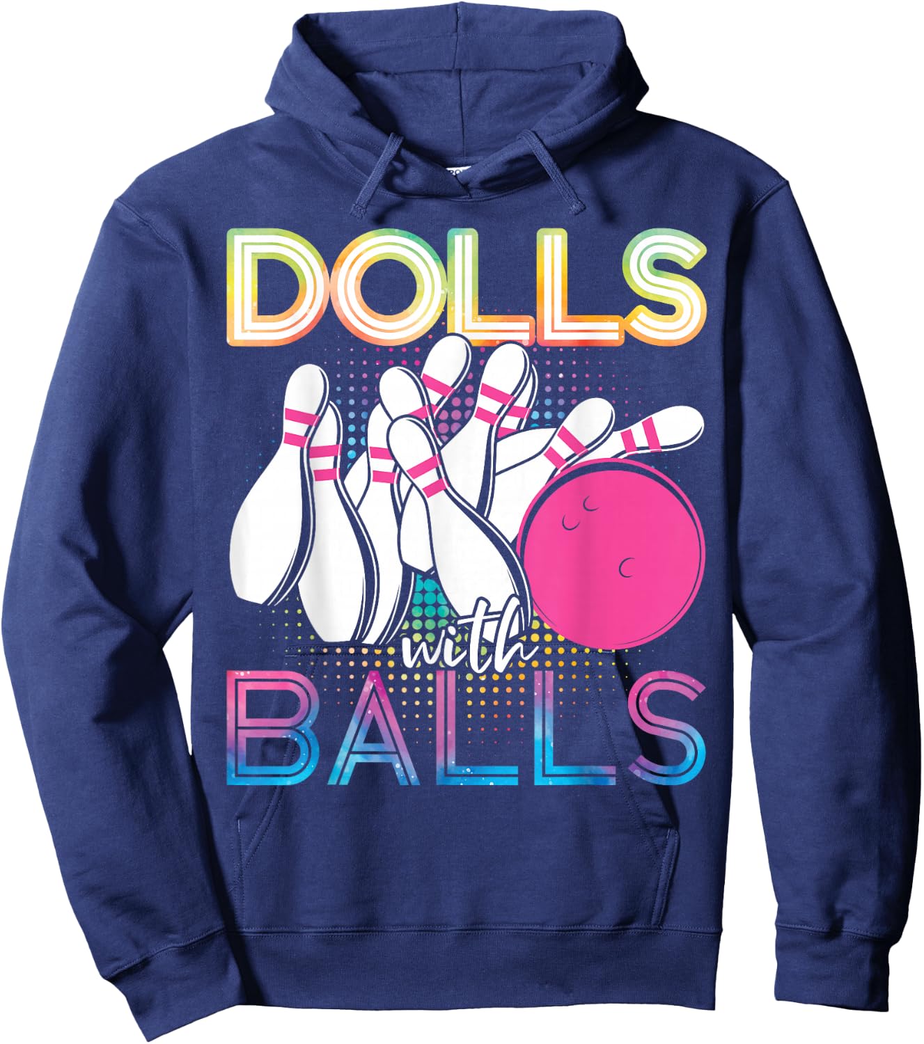 Funny Bowling Dolls With Balls Hoodie - Hoodie | Navy