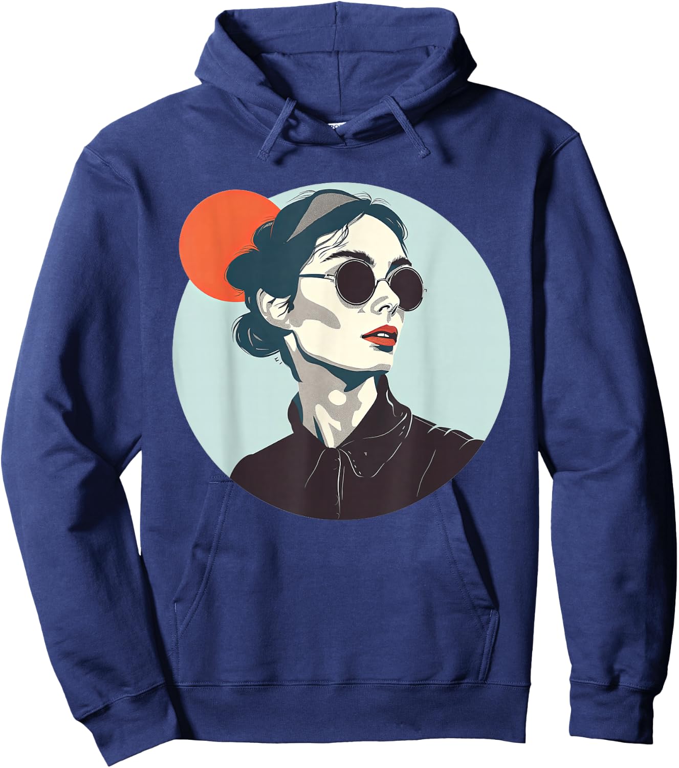Emily Dickinson With Sunglasses Hoodie - Hoodie | Navy