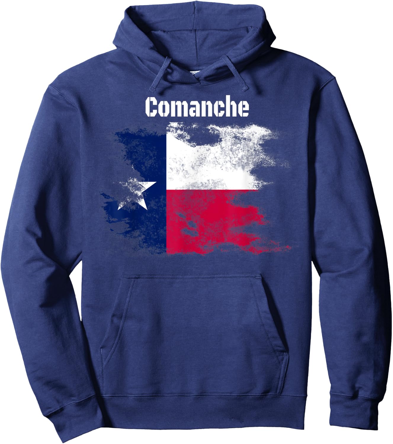 Comanche Texas Classic Design Graphic Novelty Hoodie - Hoodie | Navy