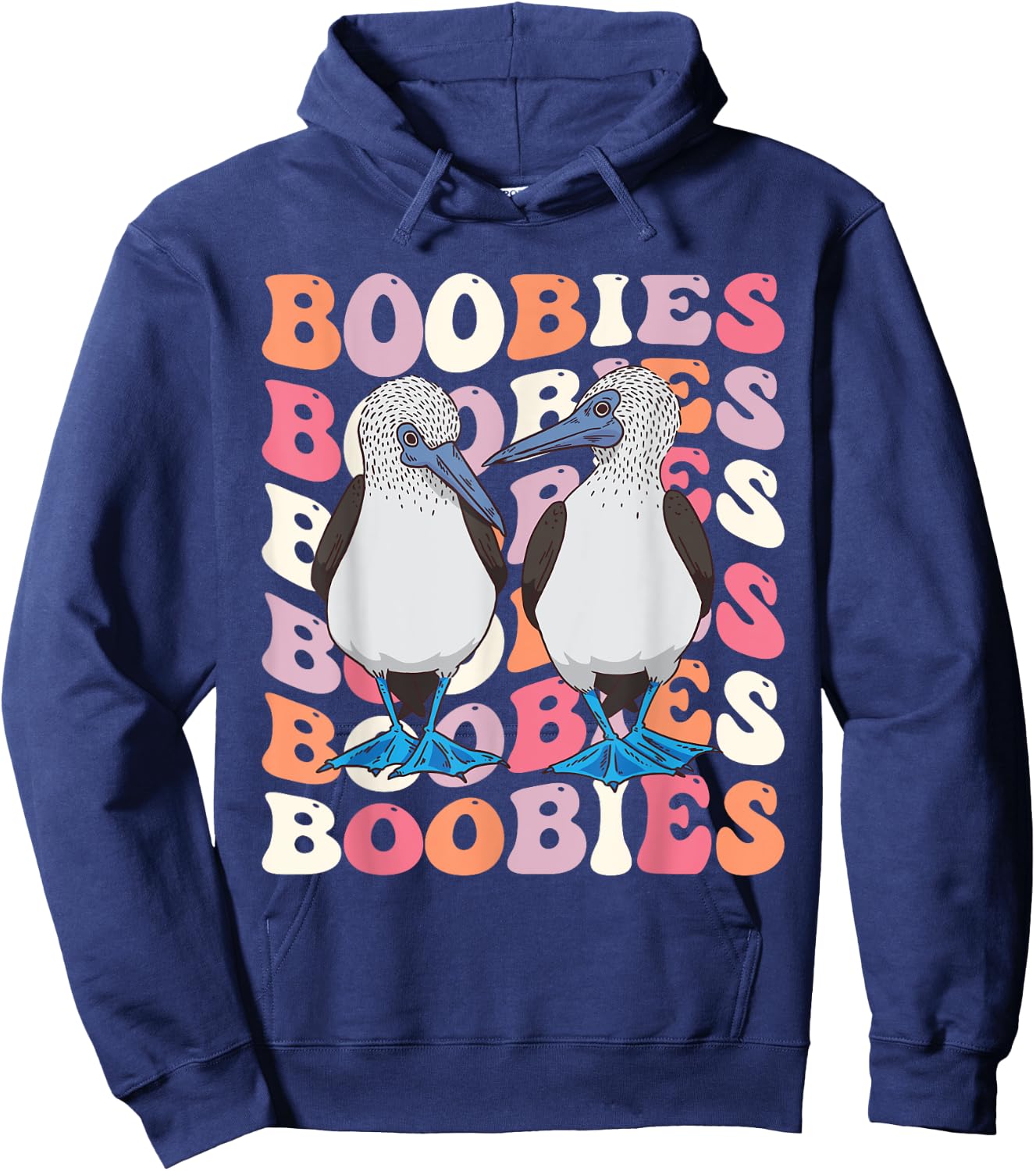 Boobies Cute Bird Hoodie - Hoodie | Navy