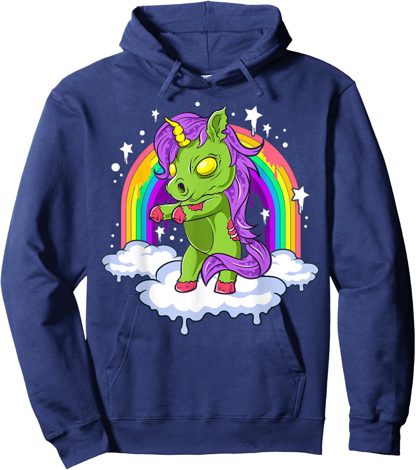 Halloween Unicorn Zombie Zombicorn Hoodie - Hoodie | Navy