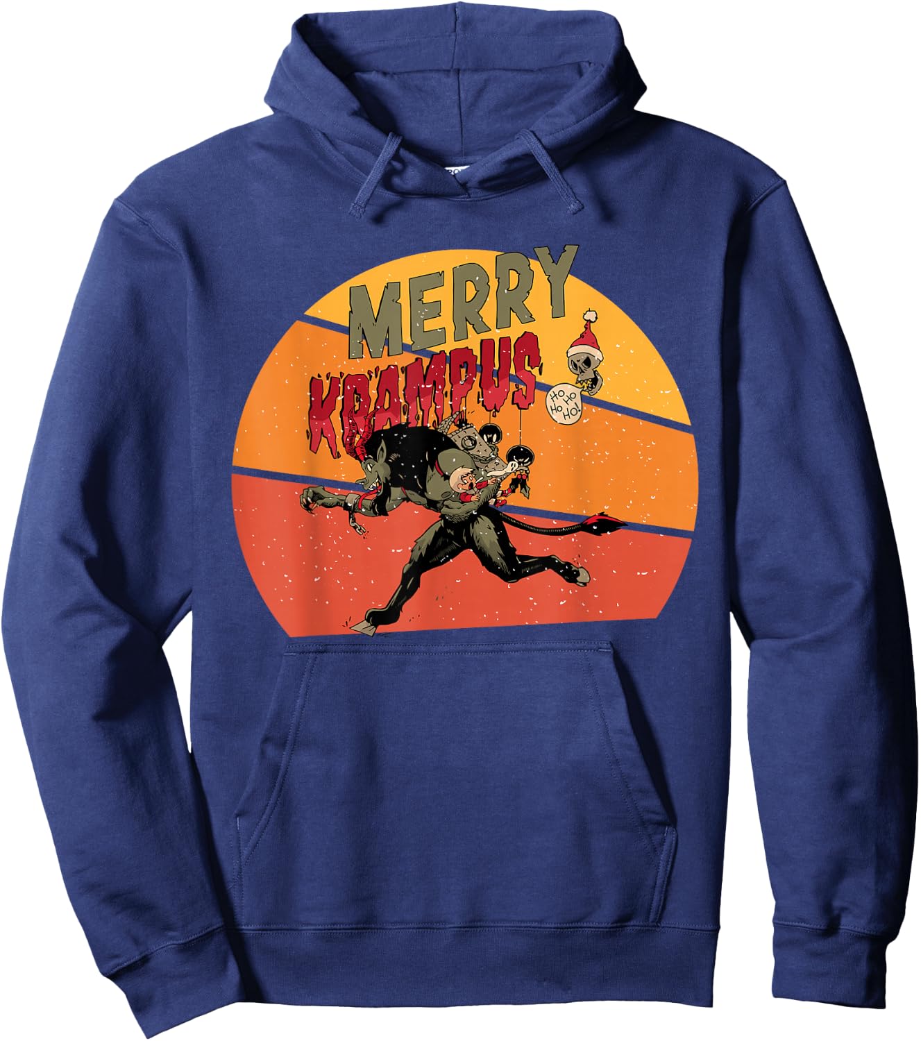 Merry Crampus Funny anti Christmas Hoodie - Hoodie | Navy