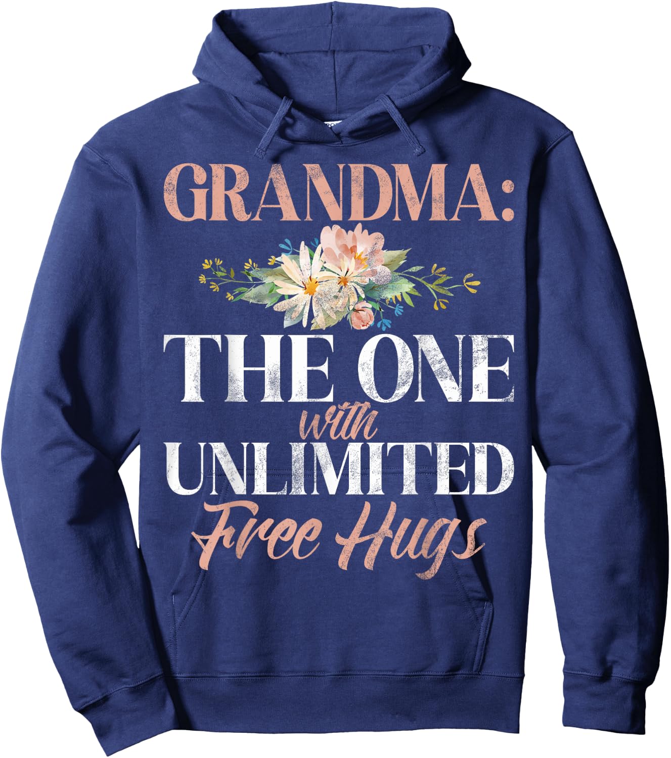 The one with unlimited free Hugs New Grandma Hoodie - Hoodie | Navy