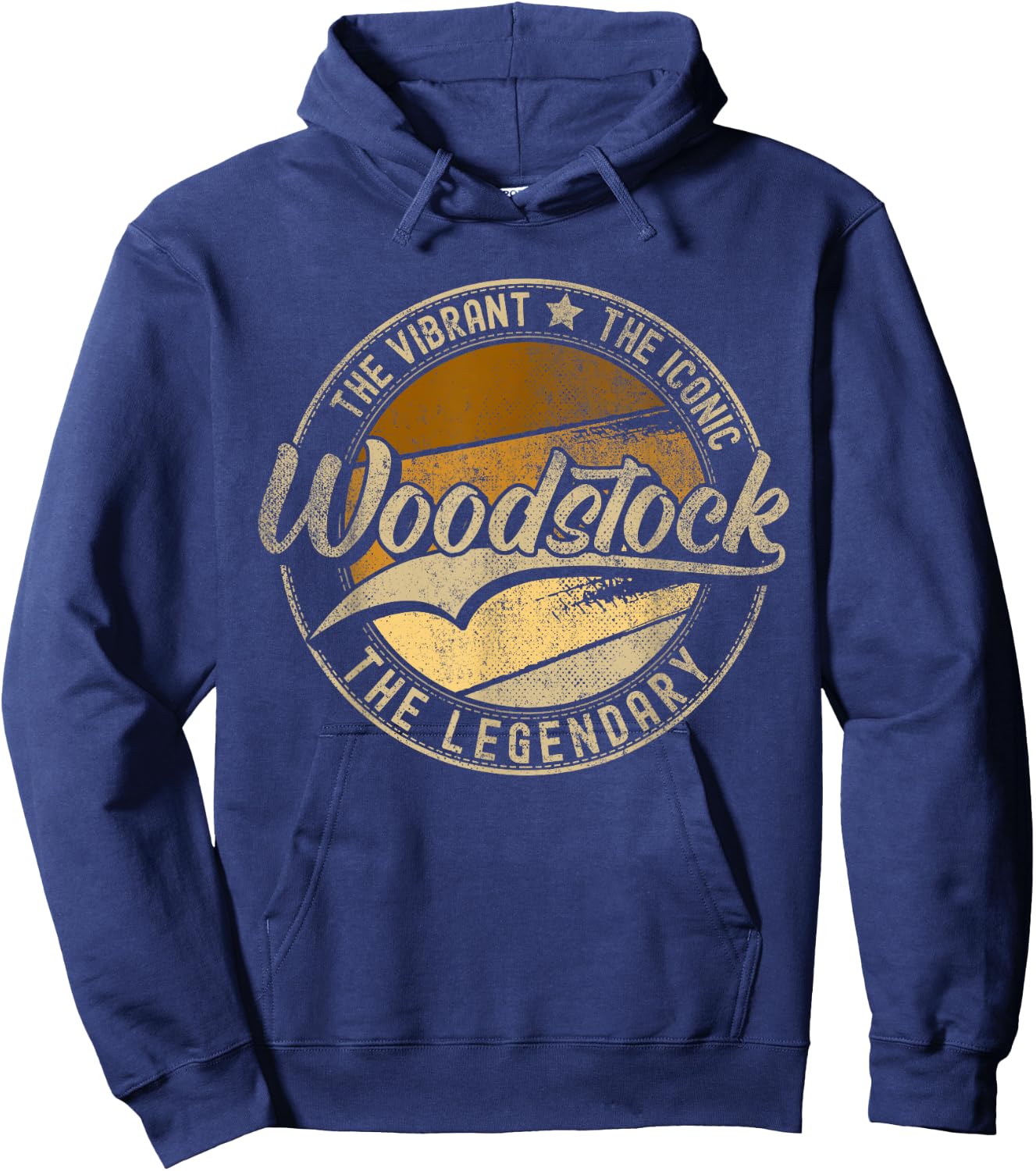 Woodstock CT | Connecticut | Vintage Distressed Hoodie - Hoodie | Navy