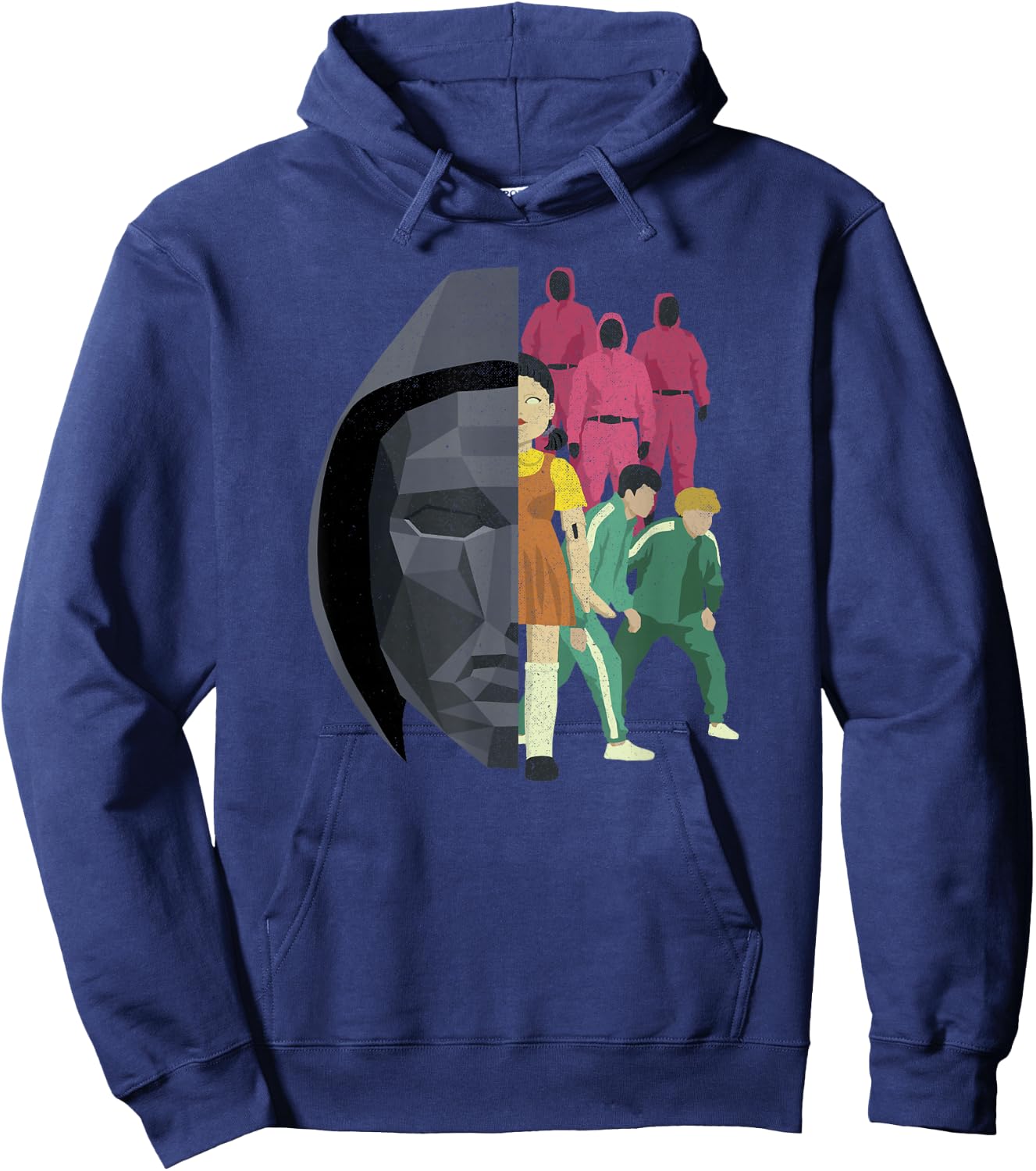 Squid Game Front Man Split Logo Hoodie - Hoodie | Navy