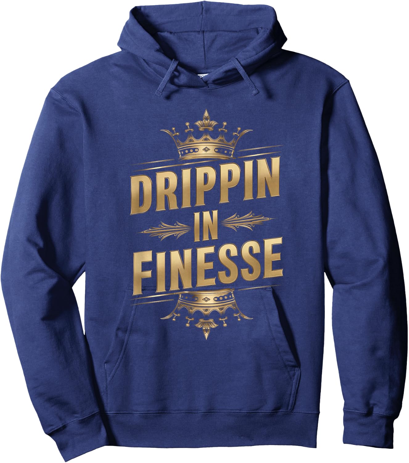 Stylish Drippin in Finesse Graphic Clothing Hoodie - Hoodie | Navy