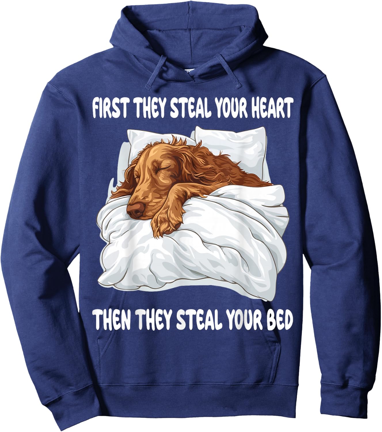 Irish Setter Sleeping Pajamas Nightgown Hoodie - Hoodie | Navy