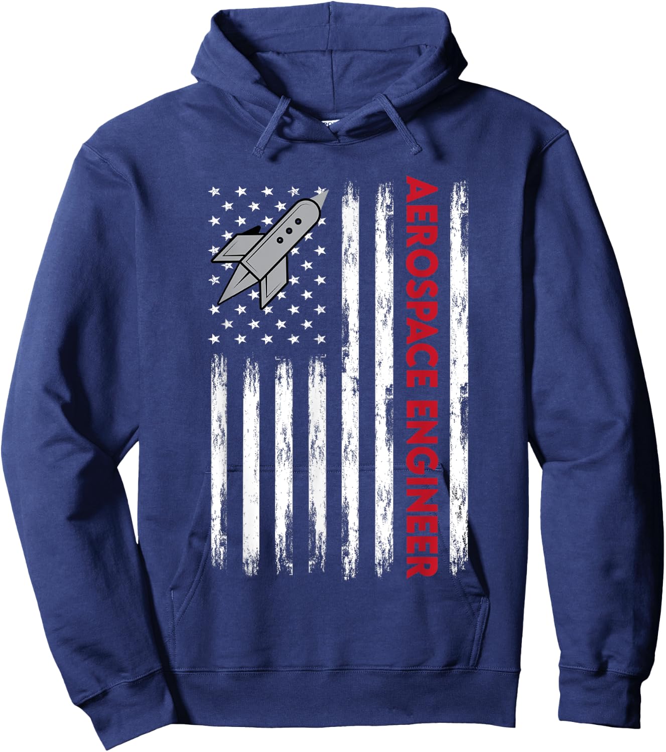 Aerospace Engineer USA Flag Design Hoodie - Hoodie | Navy
