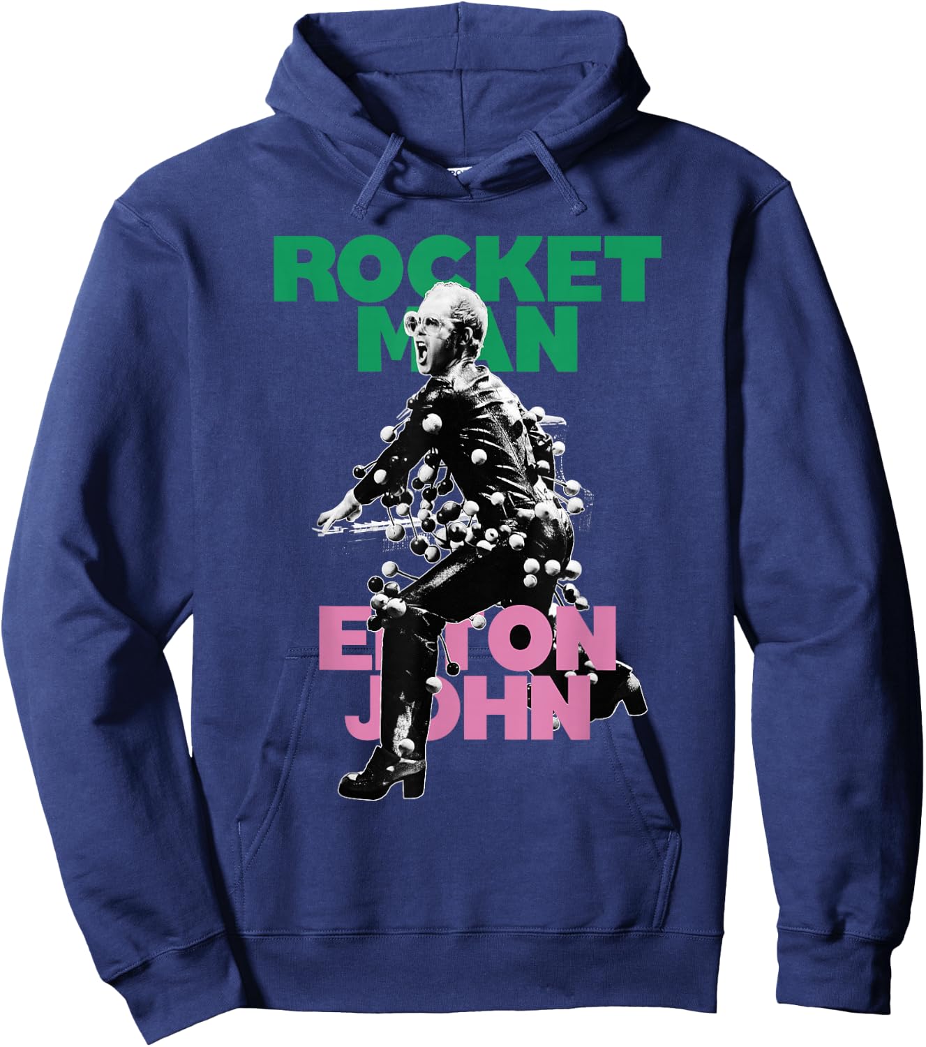 Official Elton John X Rocketman Black Hoodie - Hoodie | Navy