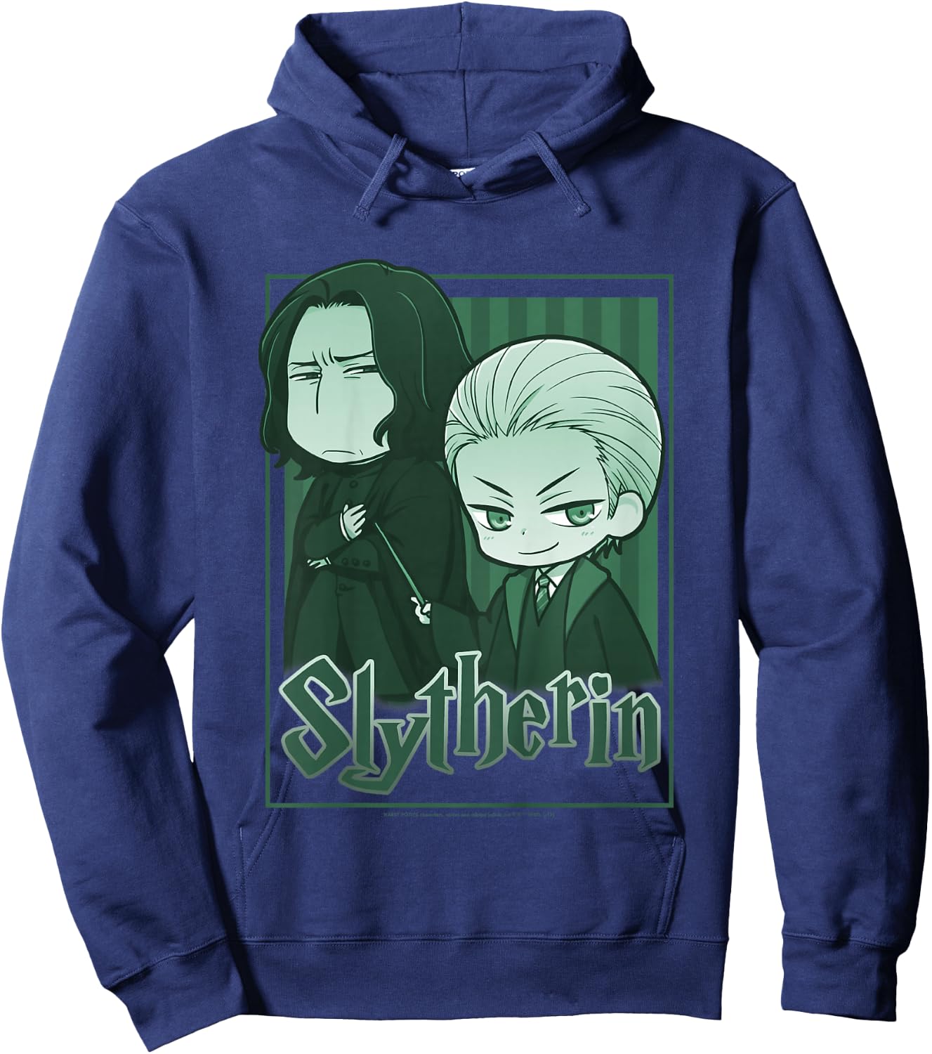 Kids Harry Potter Slytherin Snape & Draco Anime Hoodie - Hoodie | Navy
