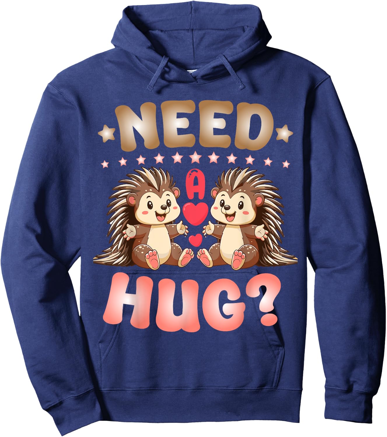 Porcupine Need A Hug Hoodie - Hoodie | Navy