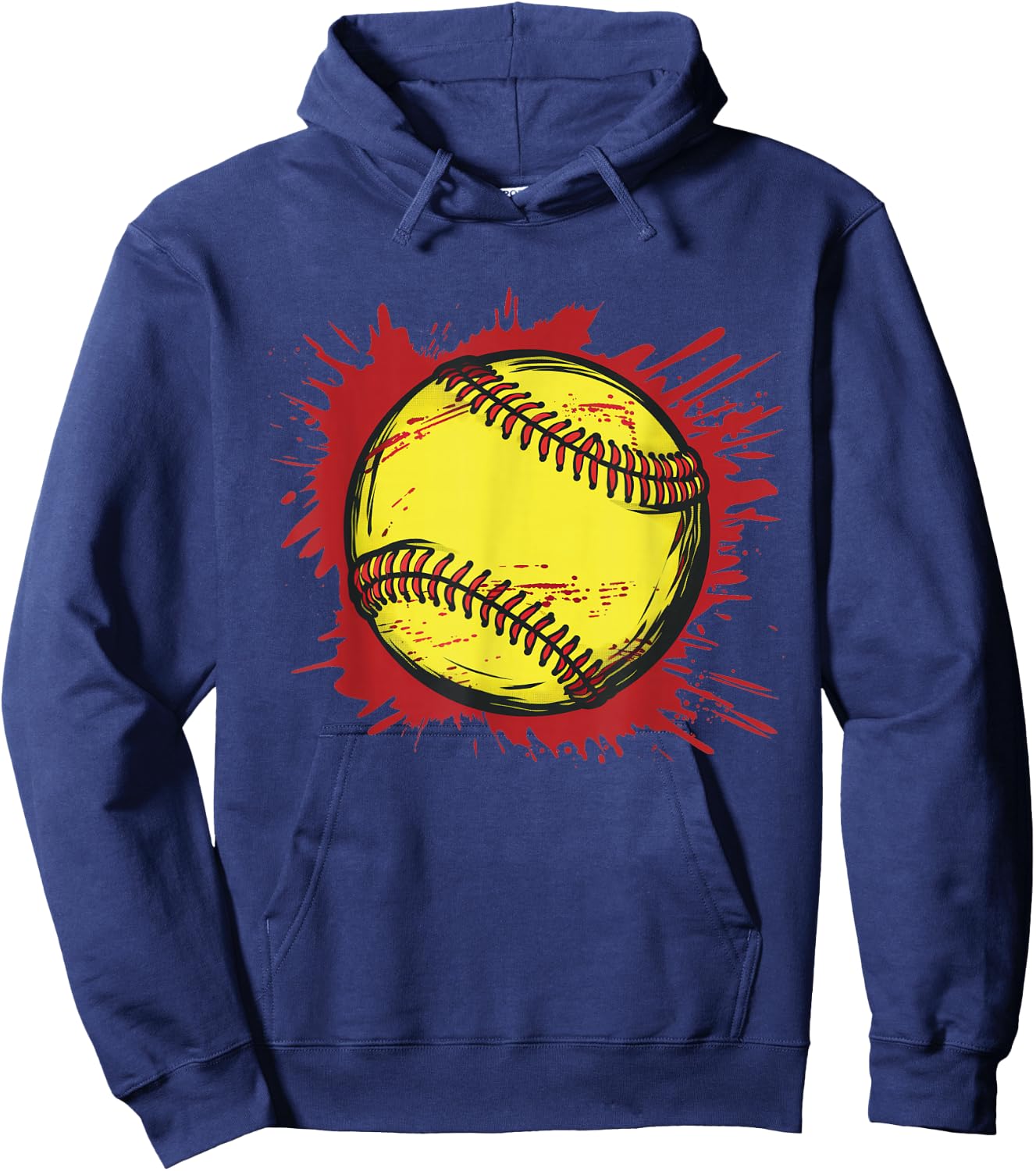 Softball Player and Fan Graphic Hoodie - Hoodie | Navy