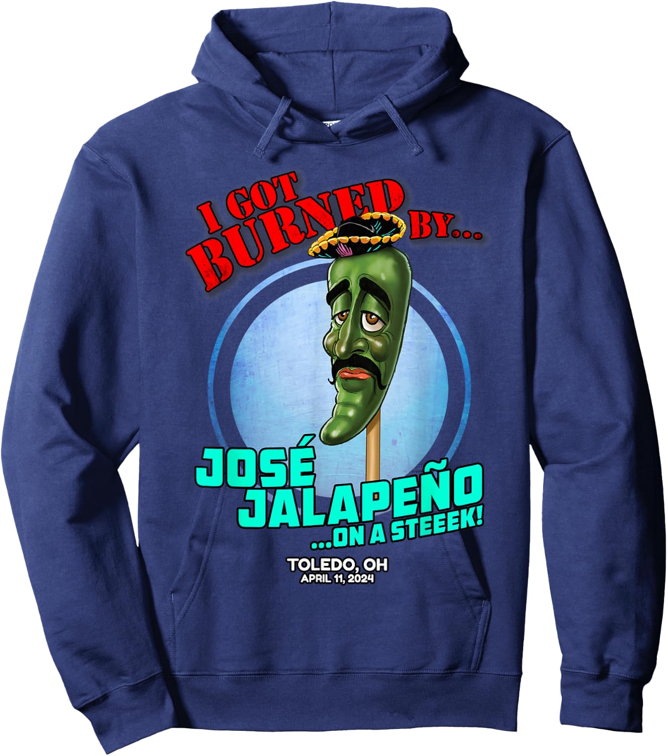 Jose Jalapeno On A Stick Toledo, OH (2024) Hoodie - Hoodie | Navy