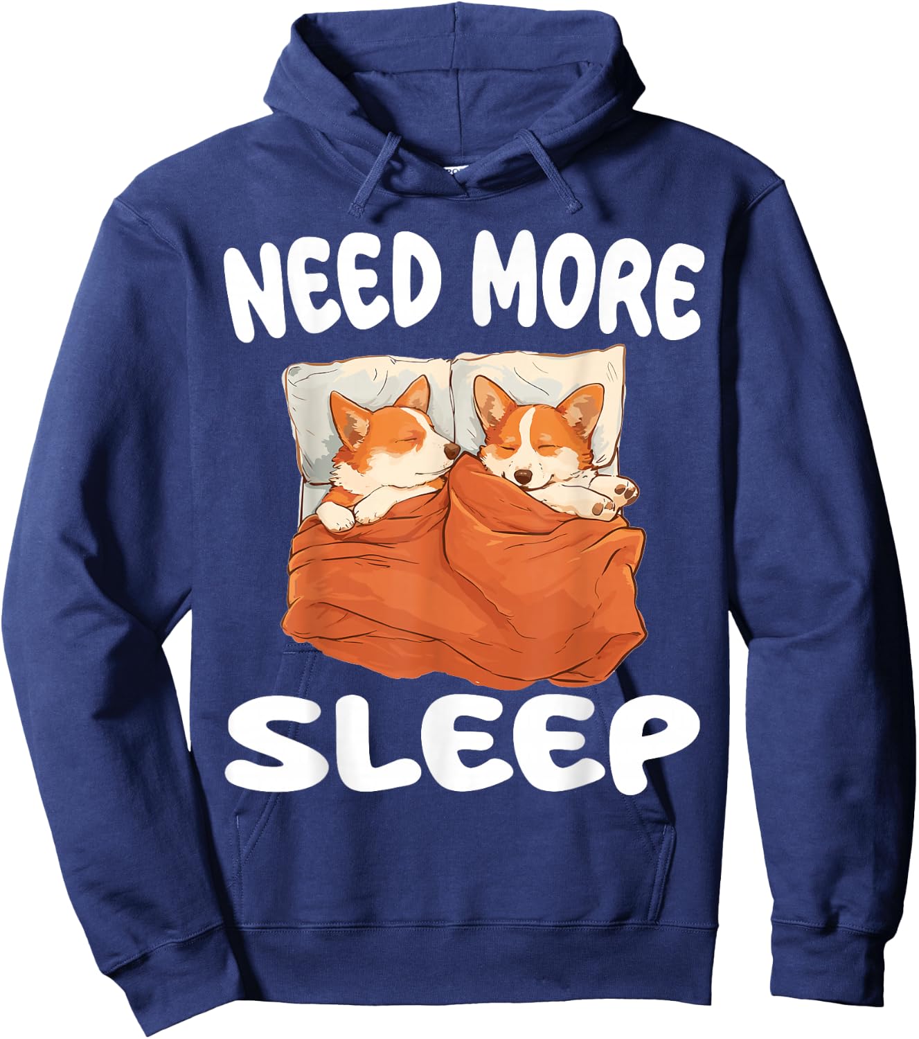 Cute Corgi Need More Sleep Pajamas Nightgown Hoodie - Hoodie | Navy