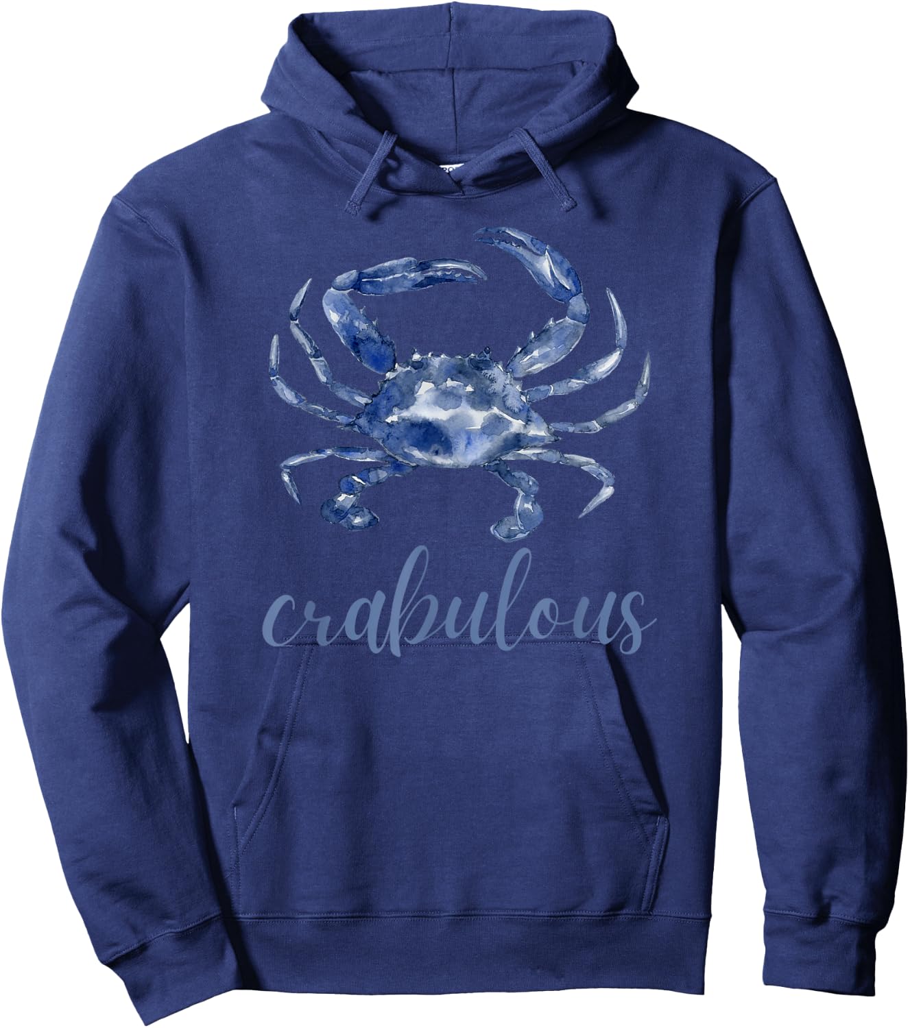 Crab Crabulous Fisherman Coastal Sea Life Top Hoodie - Hoodie | Navy
