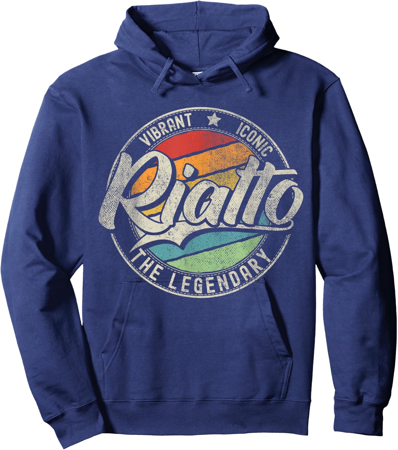 Rialto CA | California | Vintage Distressed Hoodie - Hoodie | Navy