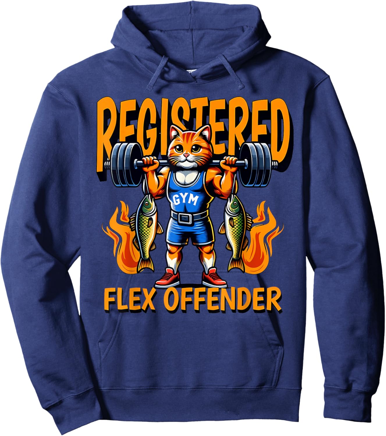 REGISTERED FLEX OFFENDER Funny design Hoodie - Hoodie | Navy