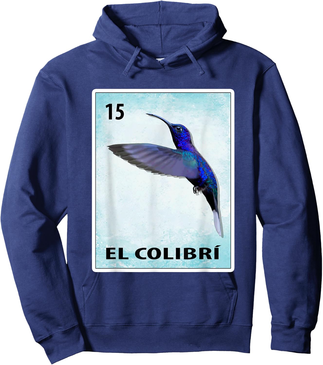 El Colibri Mexican Hummingbird Cards Hoodie - Hoodie | Navy