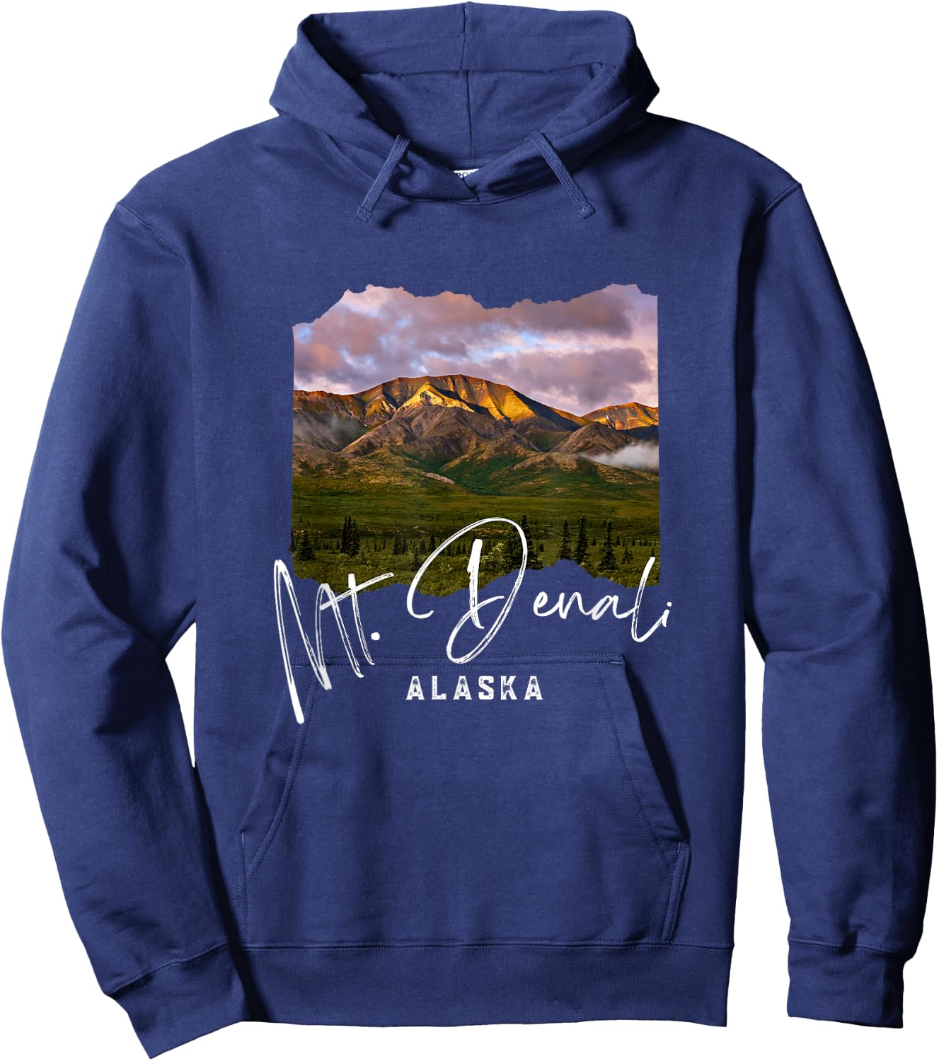Mount Denali Souvenir / Mt. Denali Hoodie - Hoodie | Navy